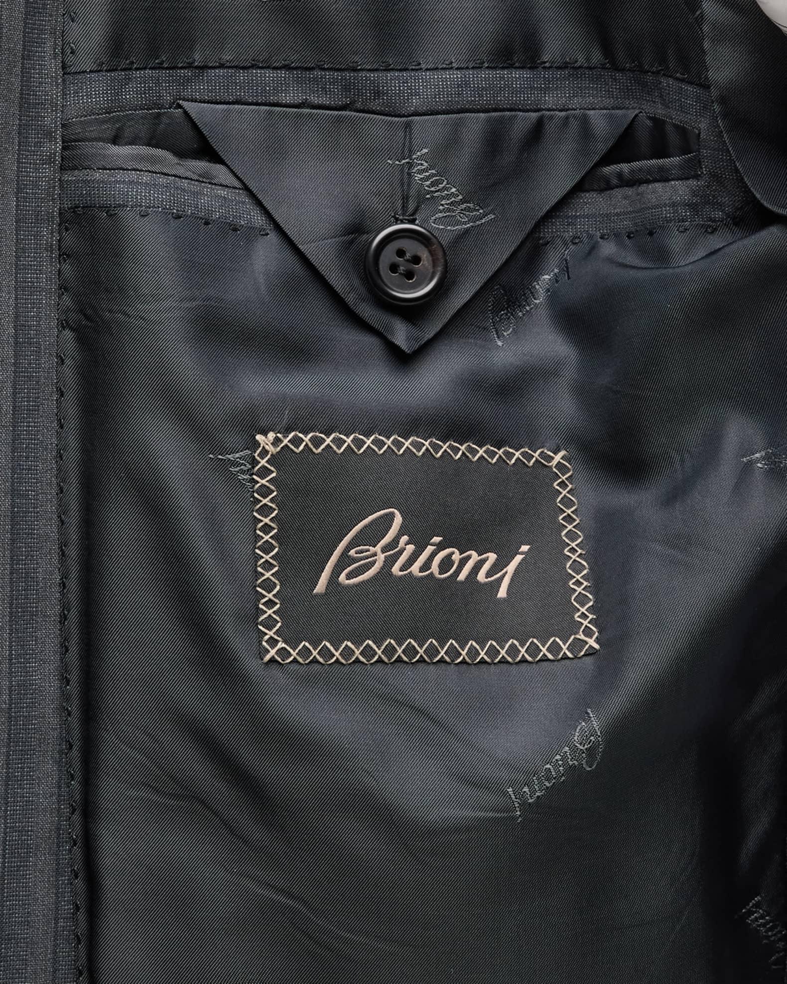 Men's Tonal Striped Wool Suit Product Image