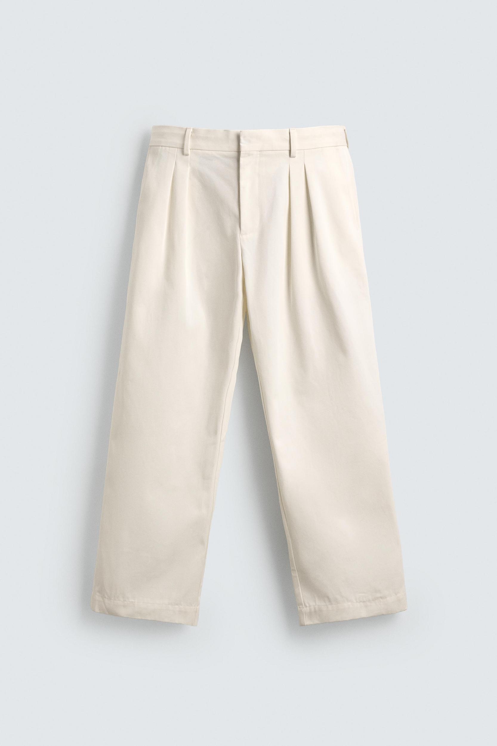 PLEATED CHINO PANTS AARON LEVINE X ZARA Product Image
