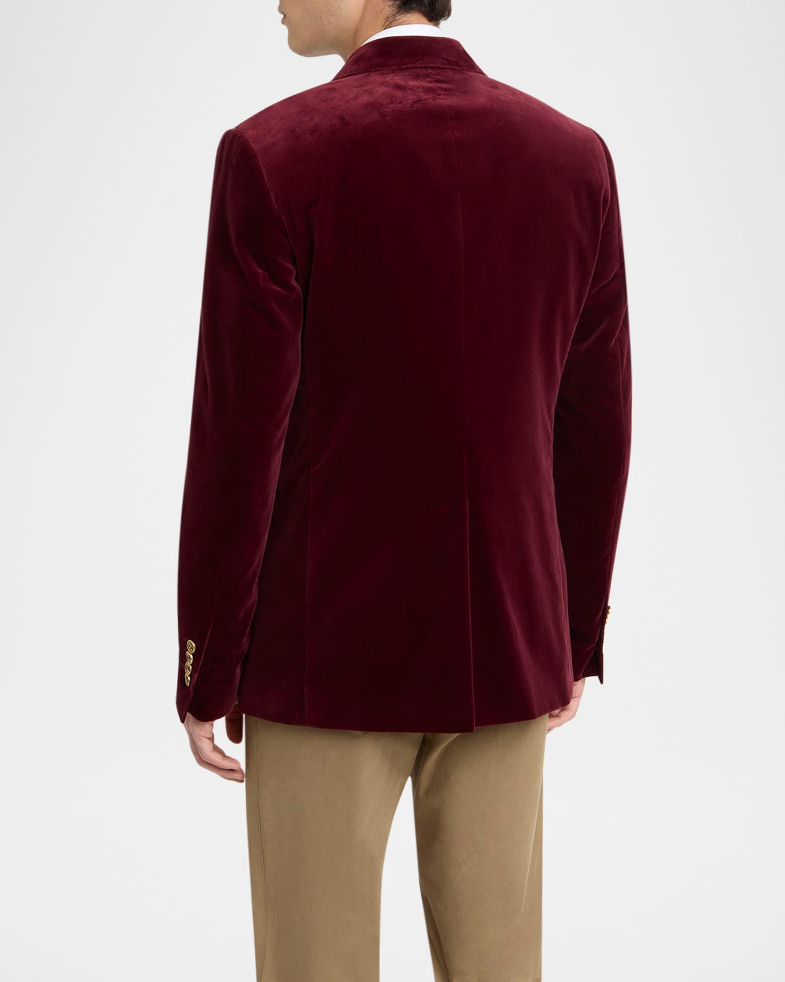 Men's Velvet Double-Breasted Peak Lapel Dinner Jacket Product Image