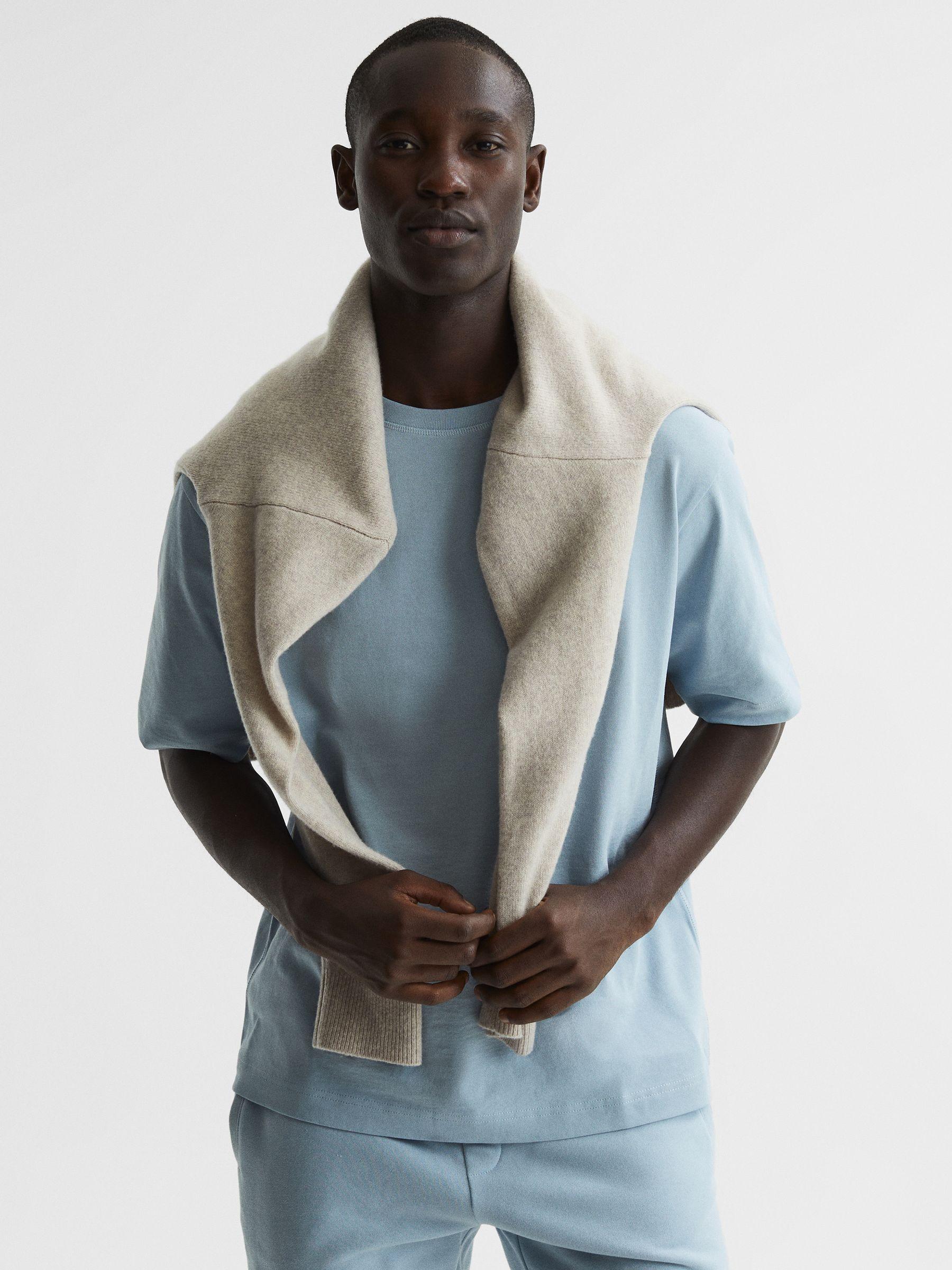 Oversized Garment Dye T-Shirt in Ice Blue Product Image