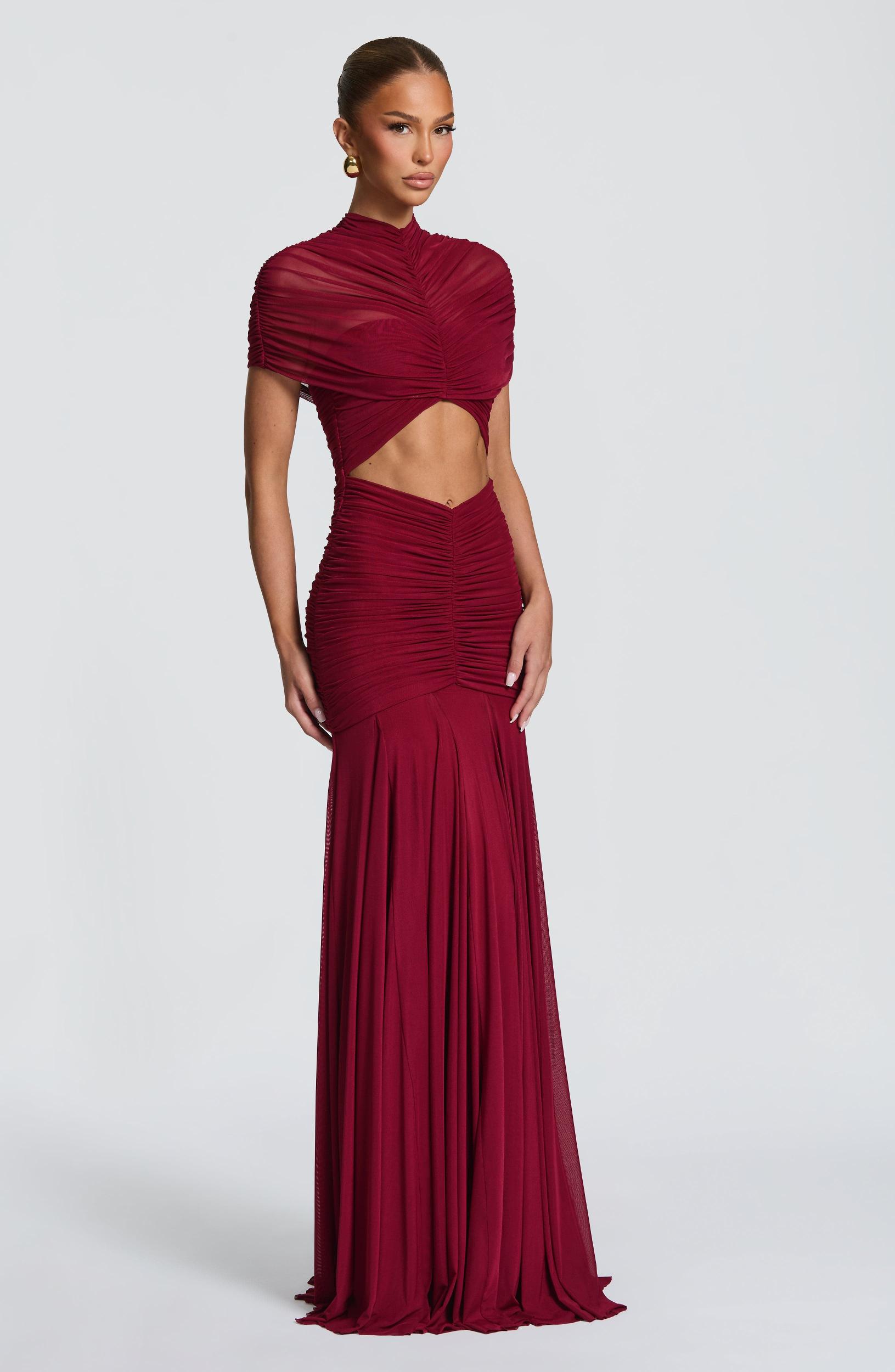 Jaya Maxi Dress - Burgundy Product Image