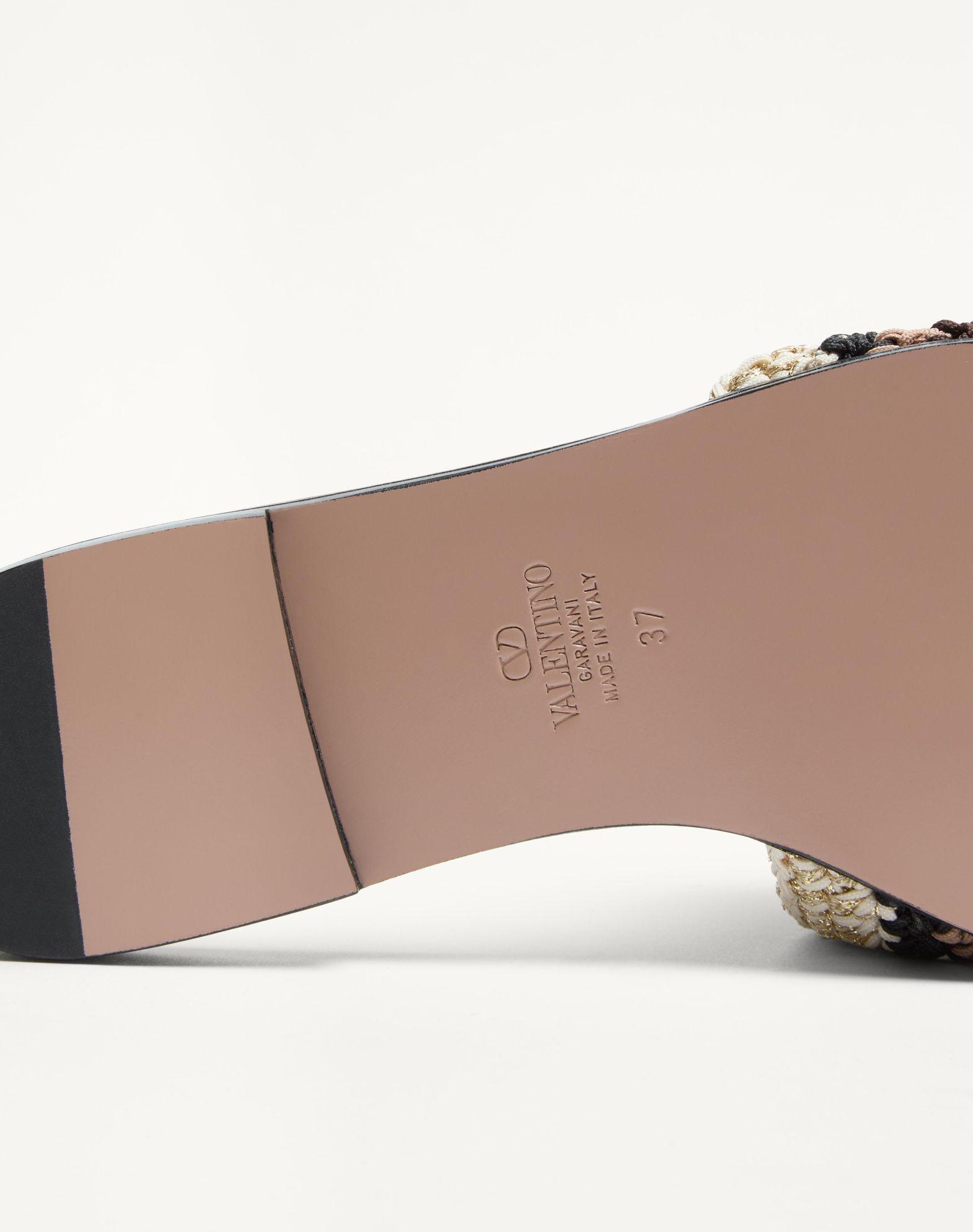 Vlogo Signature Slide Sandal With Crochet Embroidery Product Image