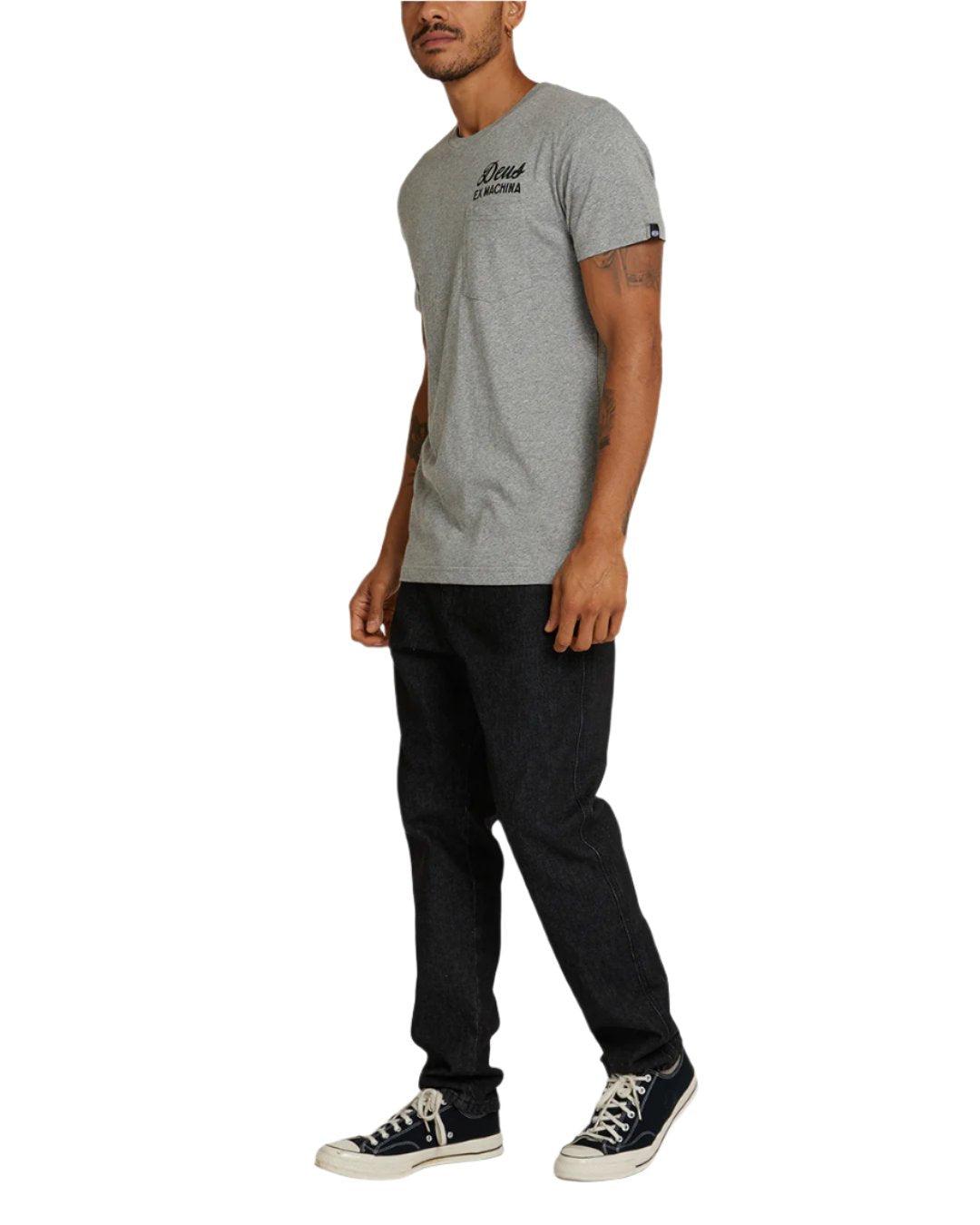 Venice Address Pocket Tee - Grey Marle Product Image
