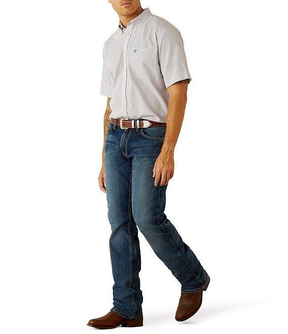 Ariat Classic Fit Dayton Wrinkle Free Short Sleeve Striped Woven Shirt Product Image