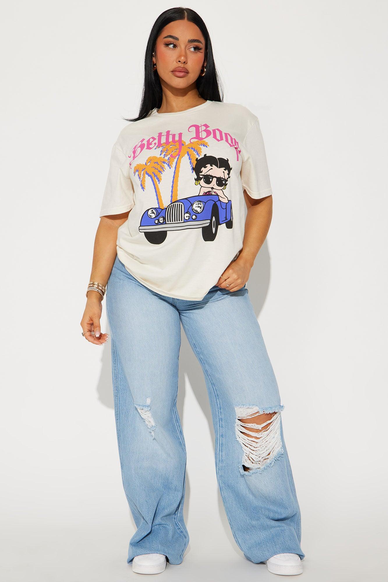 Betty Boop Blvd Oversized Tee - Cream Product Image