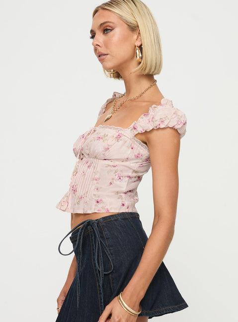 Rinza Top Pink Floral Product Image
