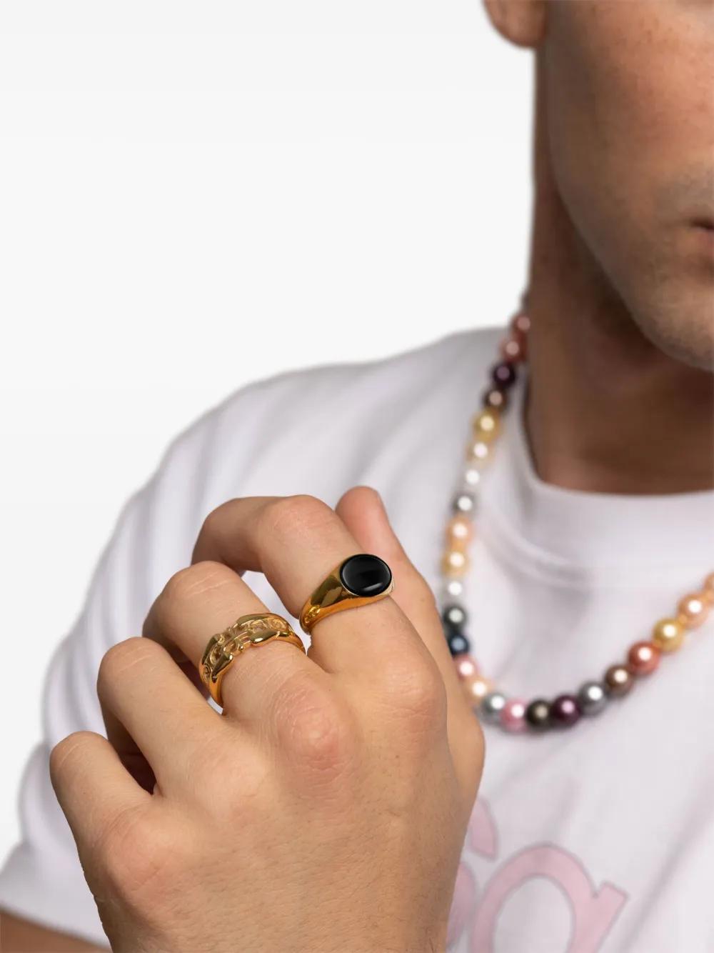 onyx engraved signet ring Product Image