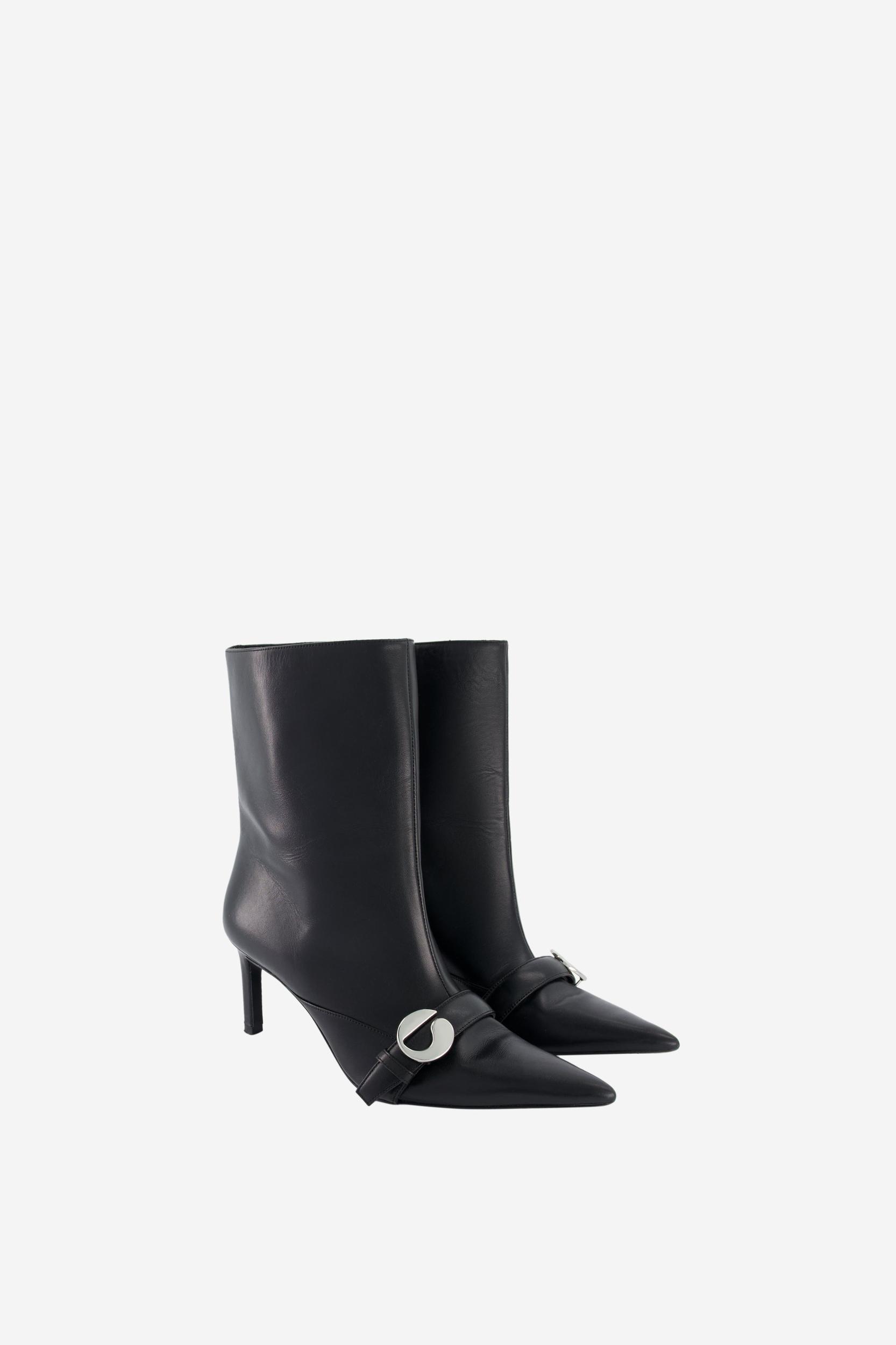 Ankle Heeled Belt Boots Product Image