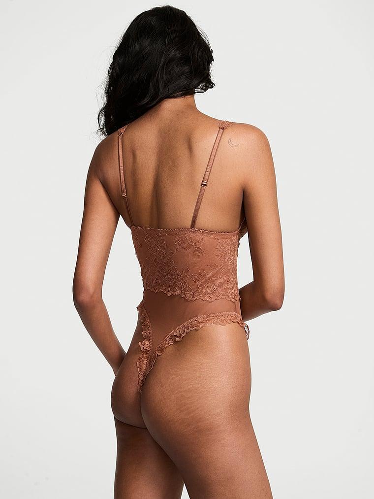 Sheer Rose Plunge Bodysuit Product Image