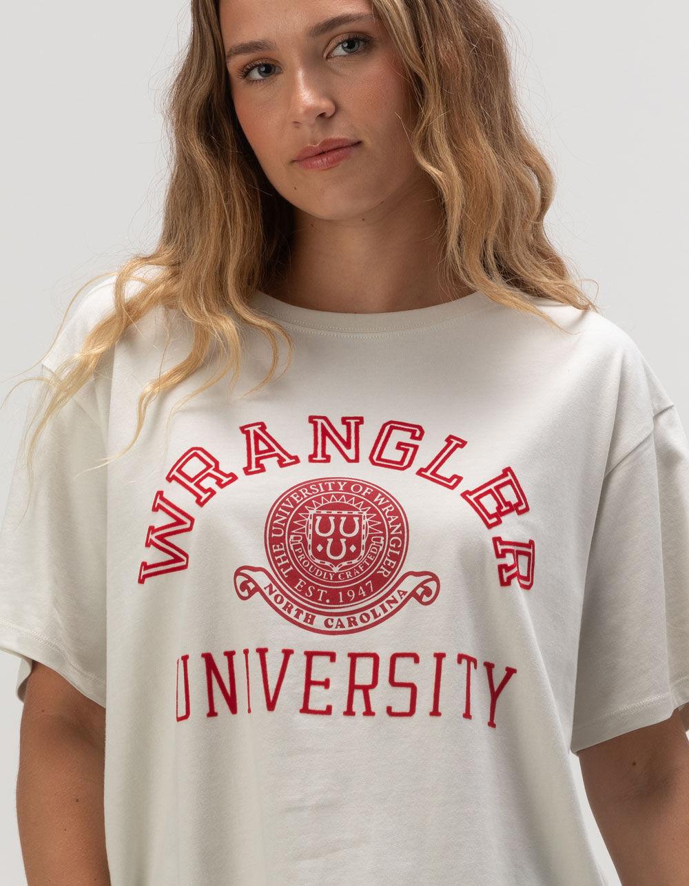 WRANGLER University Womens Girlfriend Tee - ANTIQUE WHITE Product Image