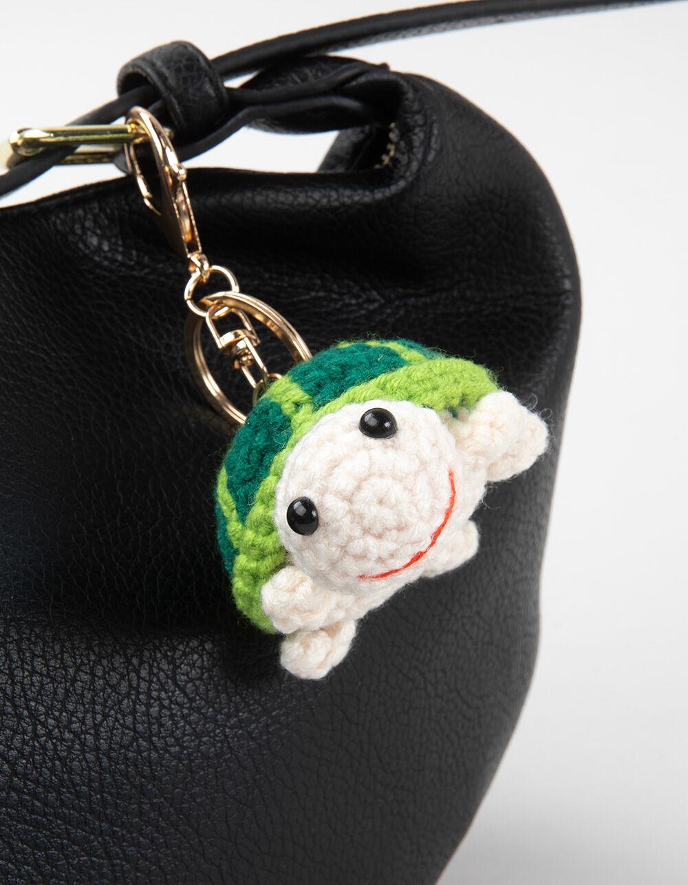 FULL TILT Crochet Turtle Bag Charm - MULTI Product Image
