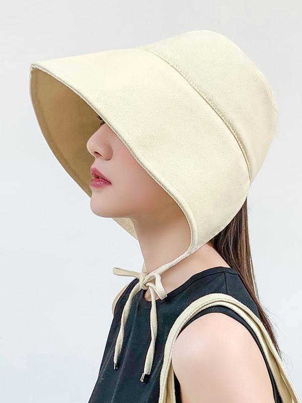 Going Out Solid Color Sun Protection Fisherman Hat Product Image