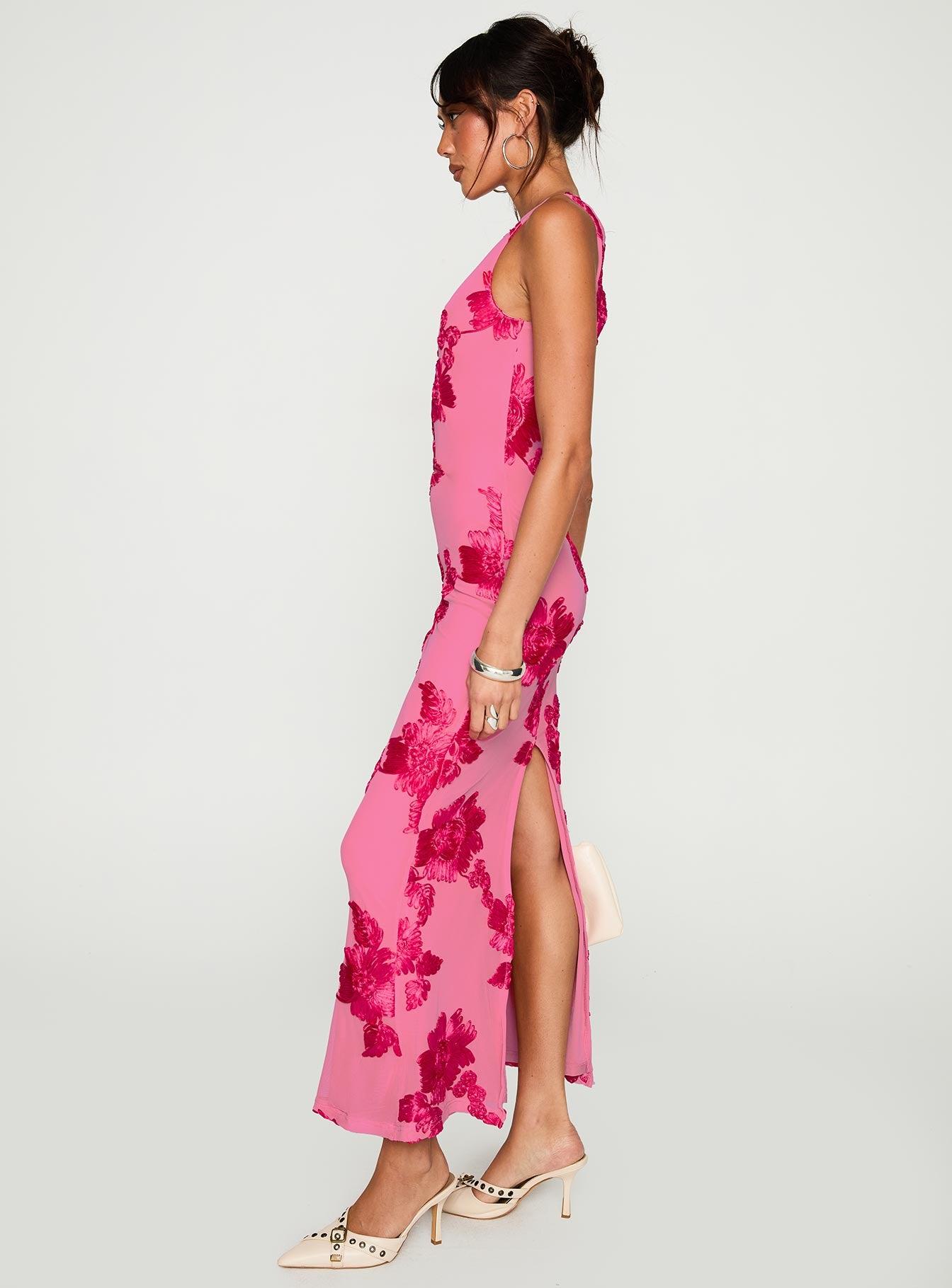 Fionna Floral Maxi Dress Pink Product Image