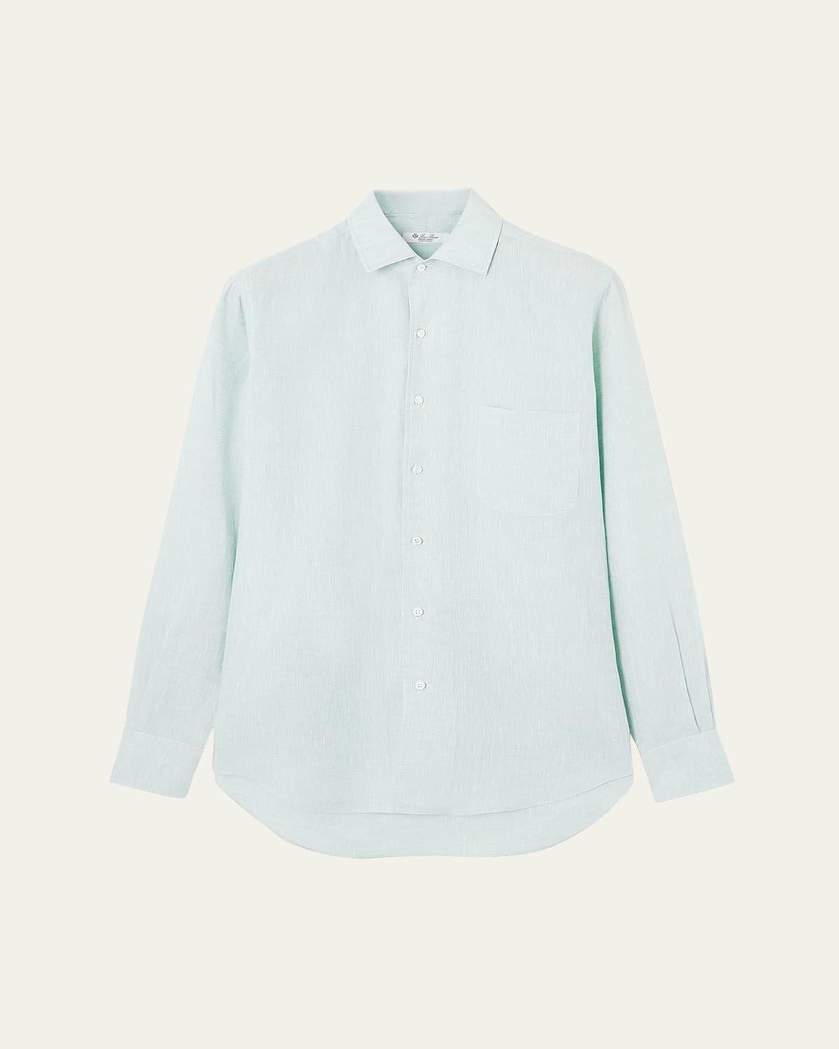 Mens Andre Long-Sleeve Linen Shirt Product Image