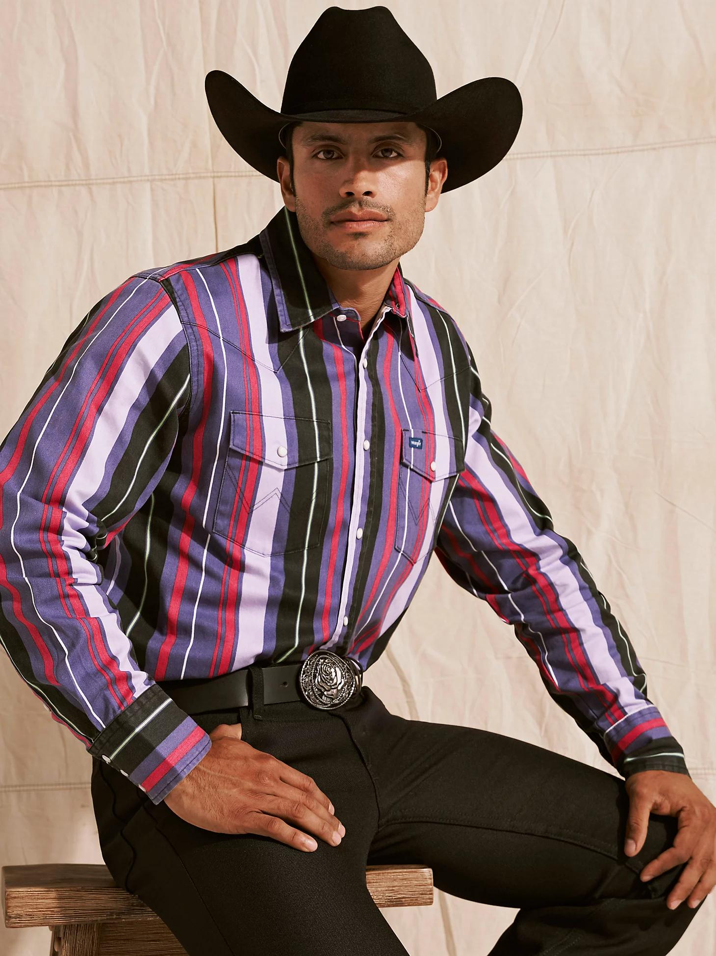 Vintage-Inspired Brushpopper Western Snap Workshirt | Men's SHIRTS | Wrangler® Product Image