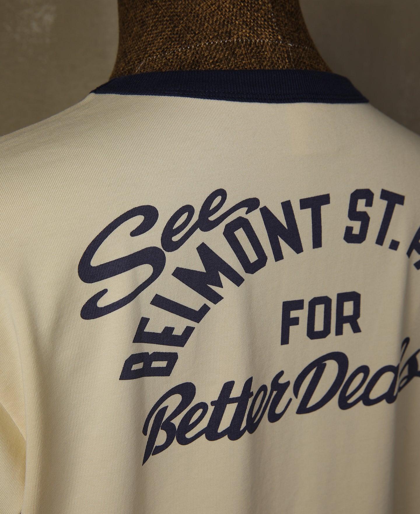 Retro Motorcycle Rider Printed T-Shirt - Apricot Product Image