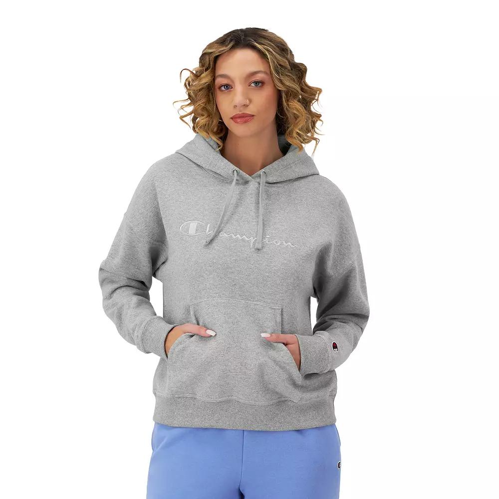 Women's Champion® Powerblend Embroidered Logo Hoodie,  Product Image