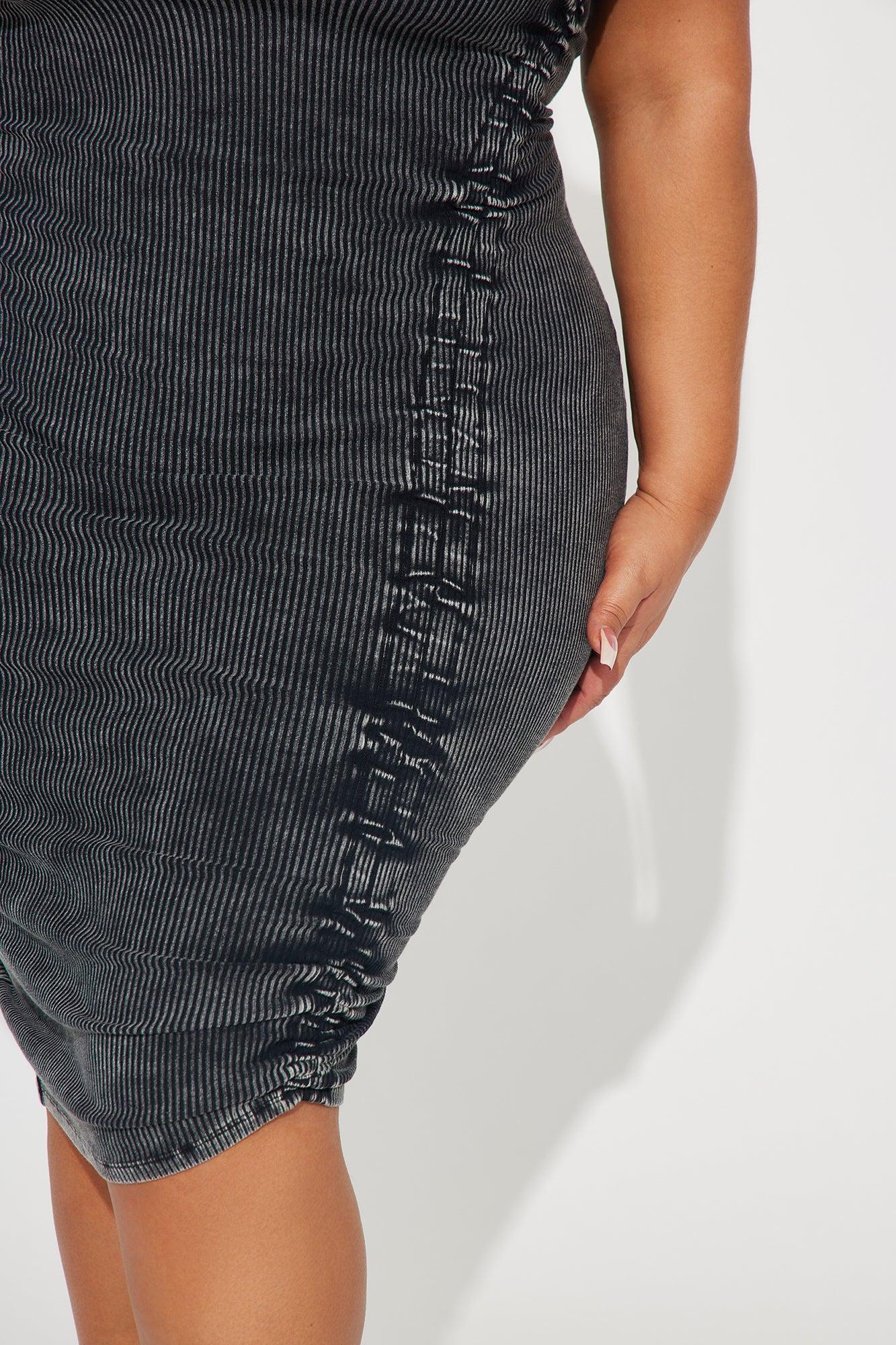 Rowan Ribbed Tank Midi Dress - Black Product Image