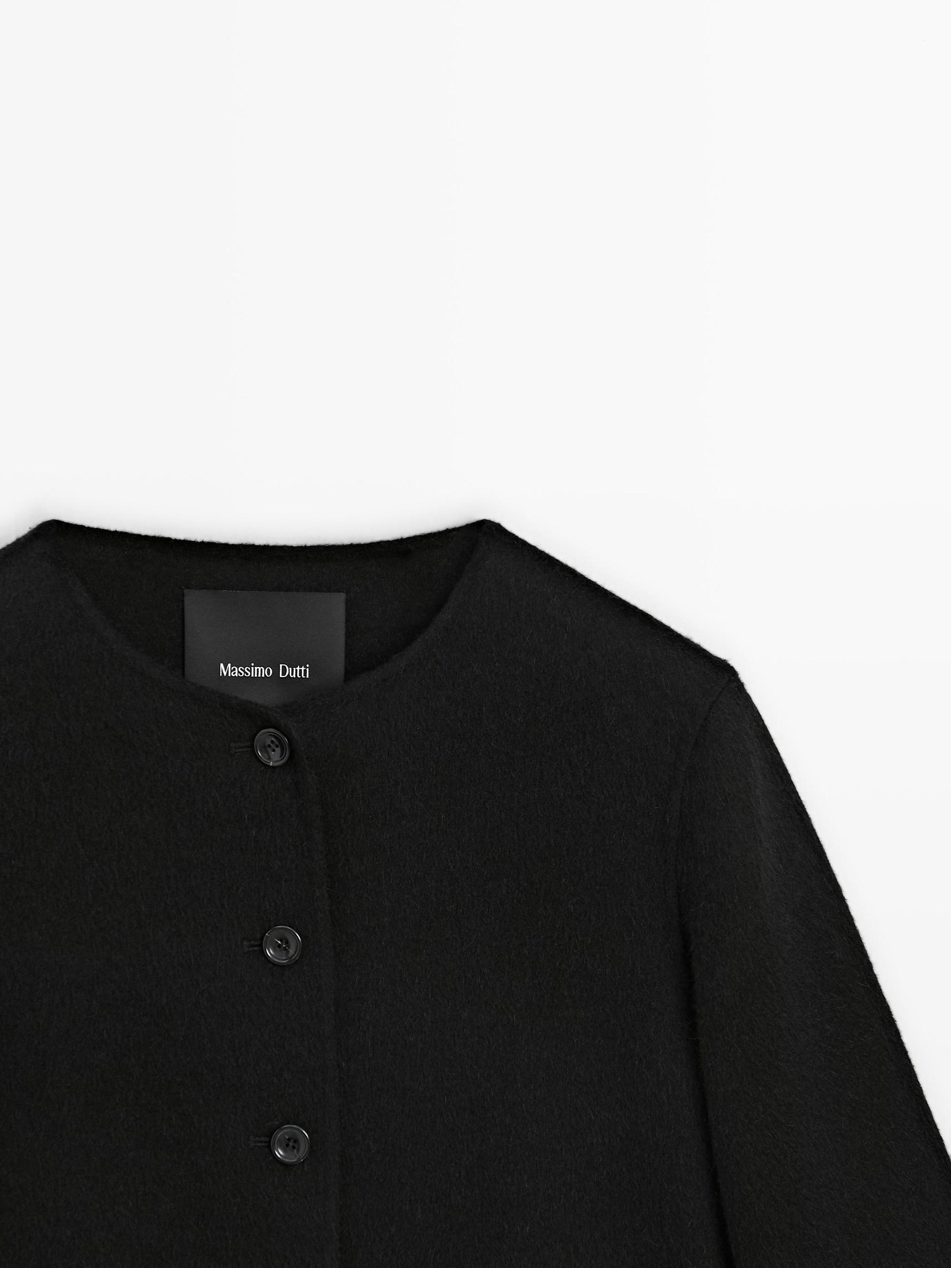 Short wool blend jacket Product Image