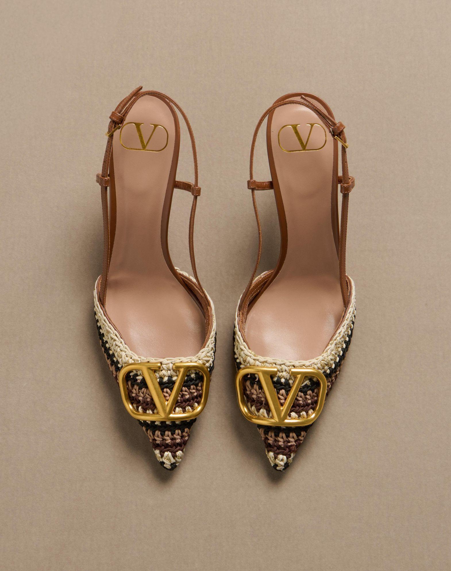 Vlogo Signature Slingback Pump With Crochet Embroidery 80Mm Product Image