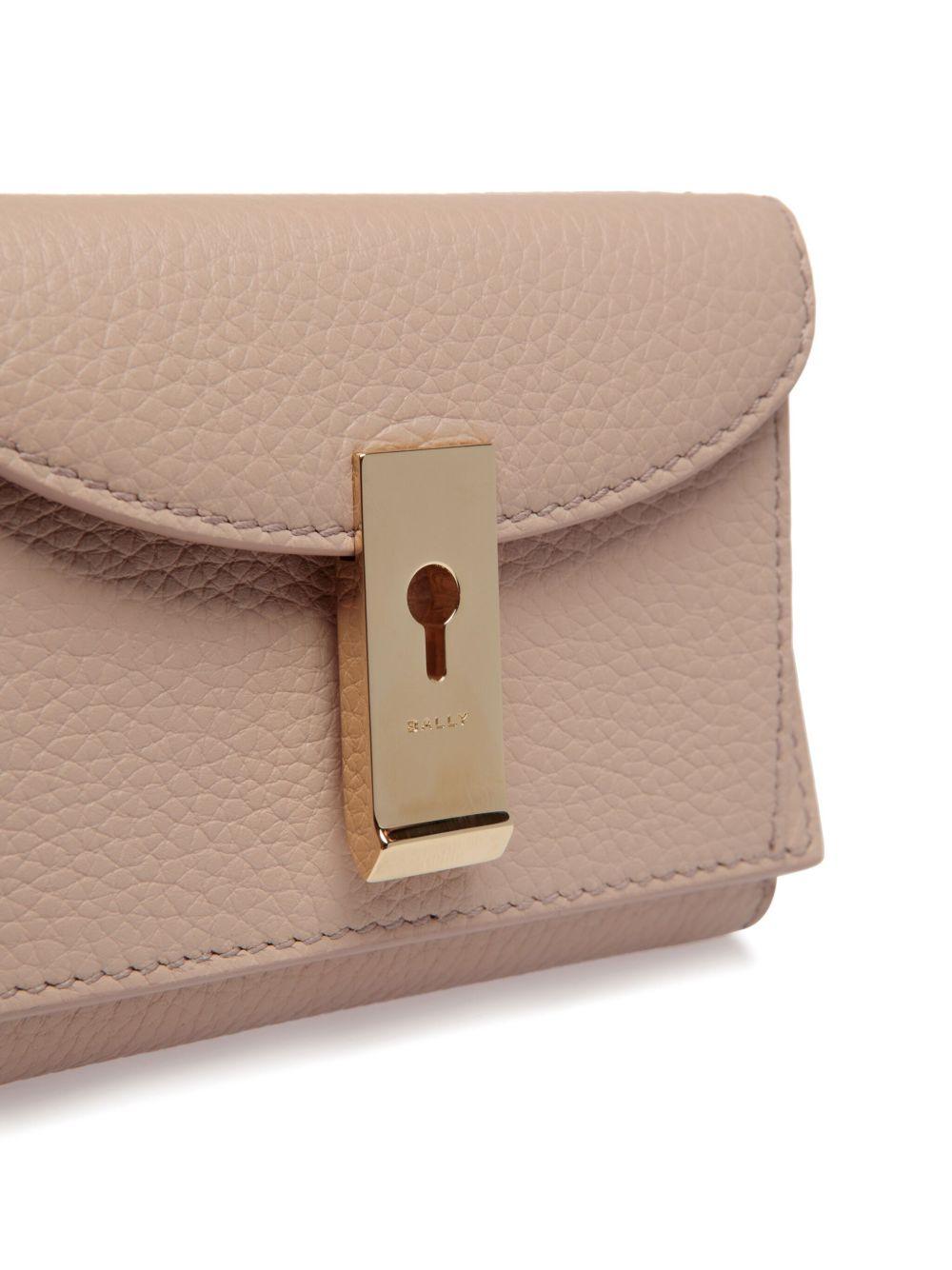 logo-plaque calf leather wallets Product Image