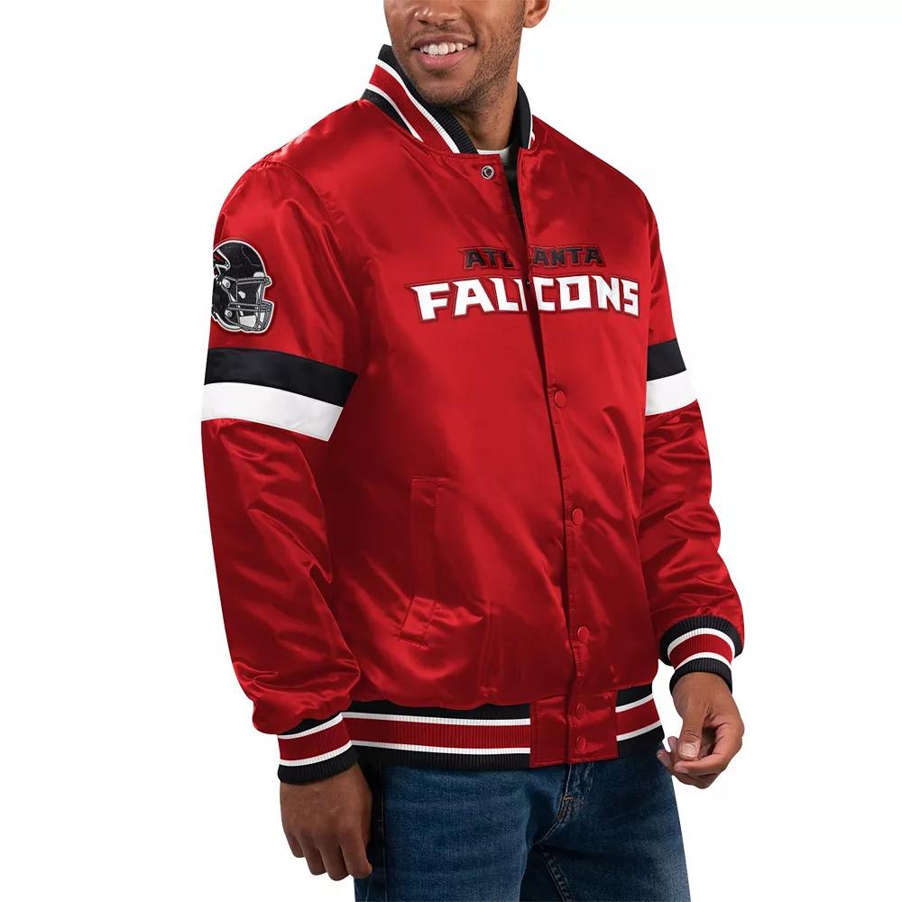 Men's Starter Red Atlanta Falcons Locker Room Satin Varsity Full-Snap Jacket,  Product Image