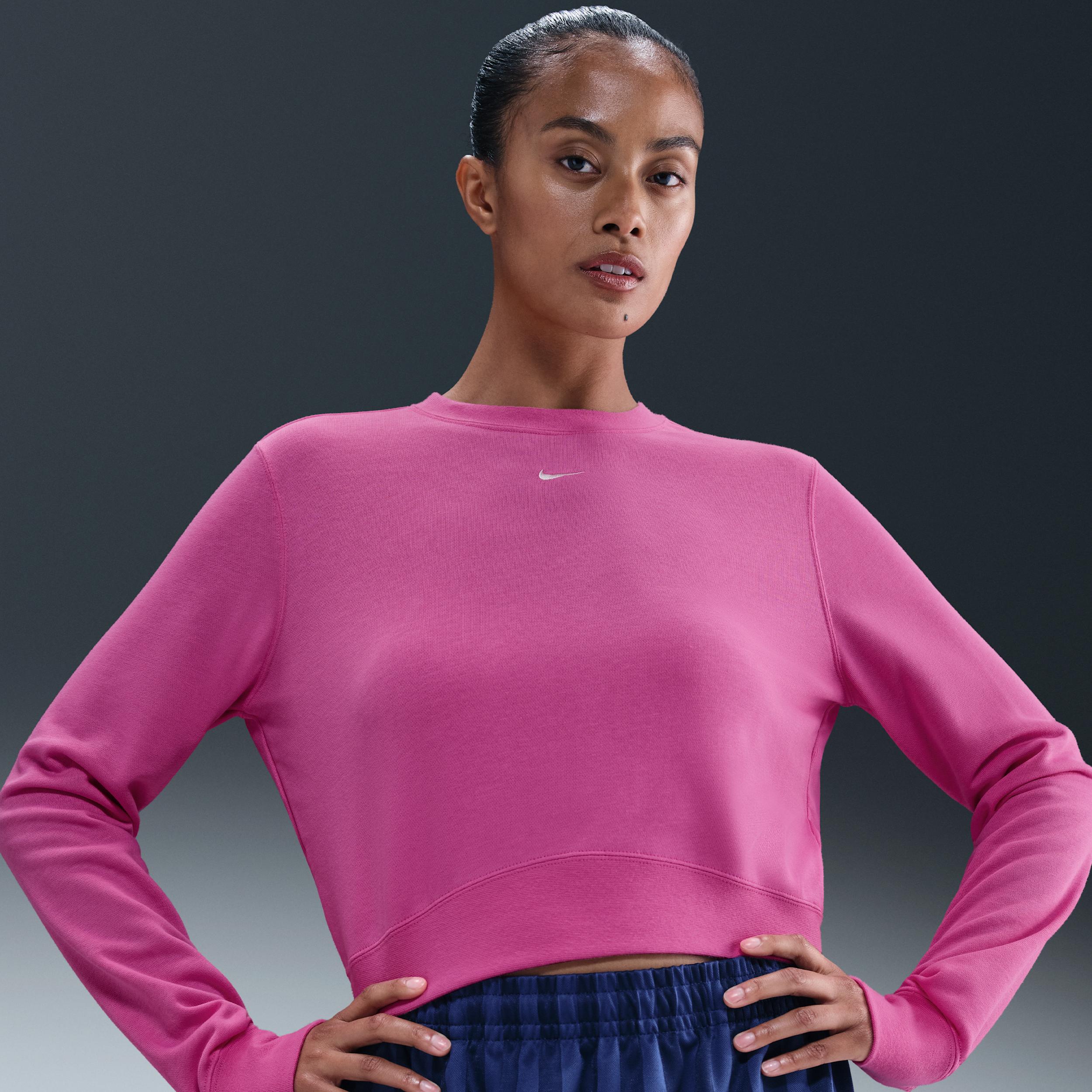 Womens Nike Sportswear Chill Terry Crew-Neck French Terry Sweatshirt | HV2393-675 Product Image