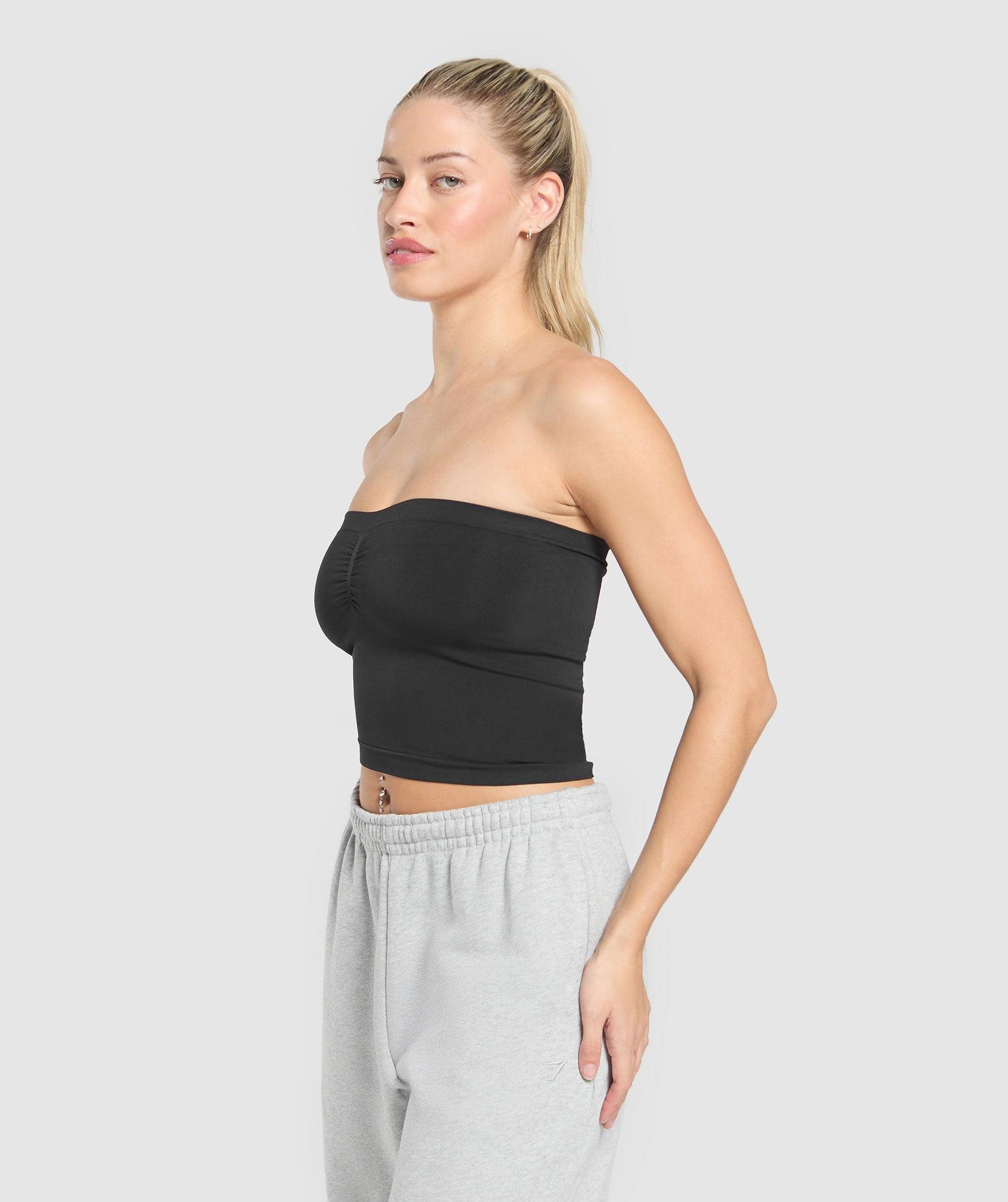 Gymshark Everyday Seamless Midi Tube Top - Black Female Product Image