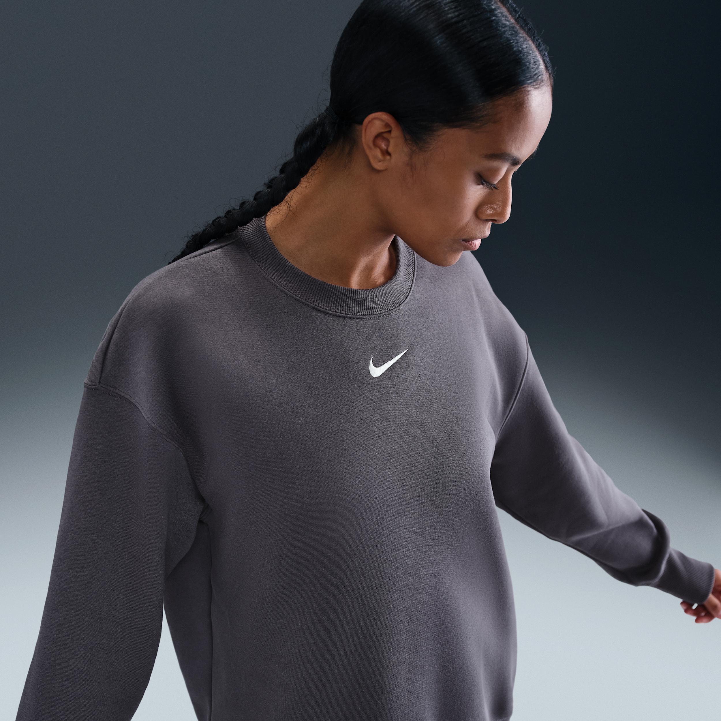 Womens Nike Sportswear Phoenix Fleece Oversized Crew-Neck Sweatshirt | FZ4270-036 Product Image