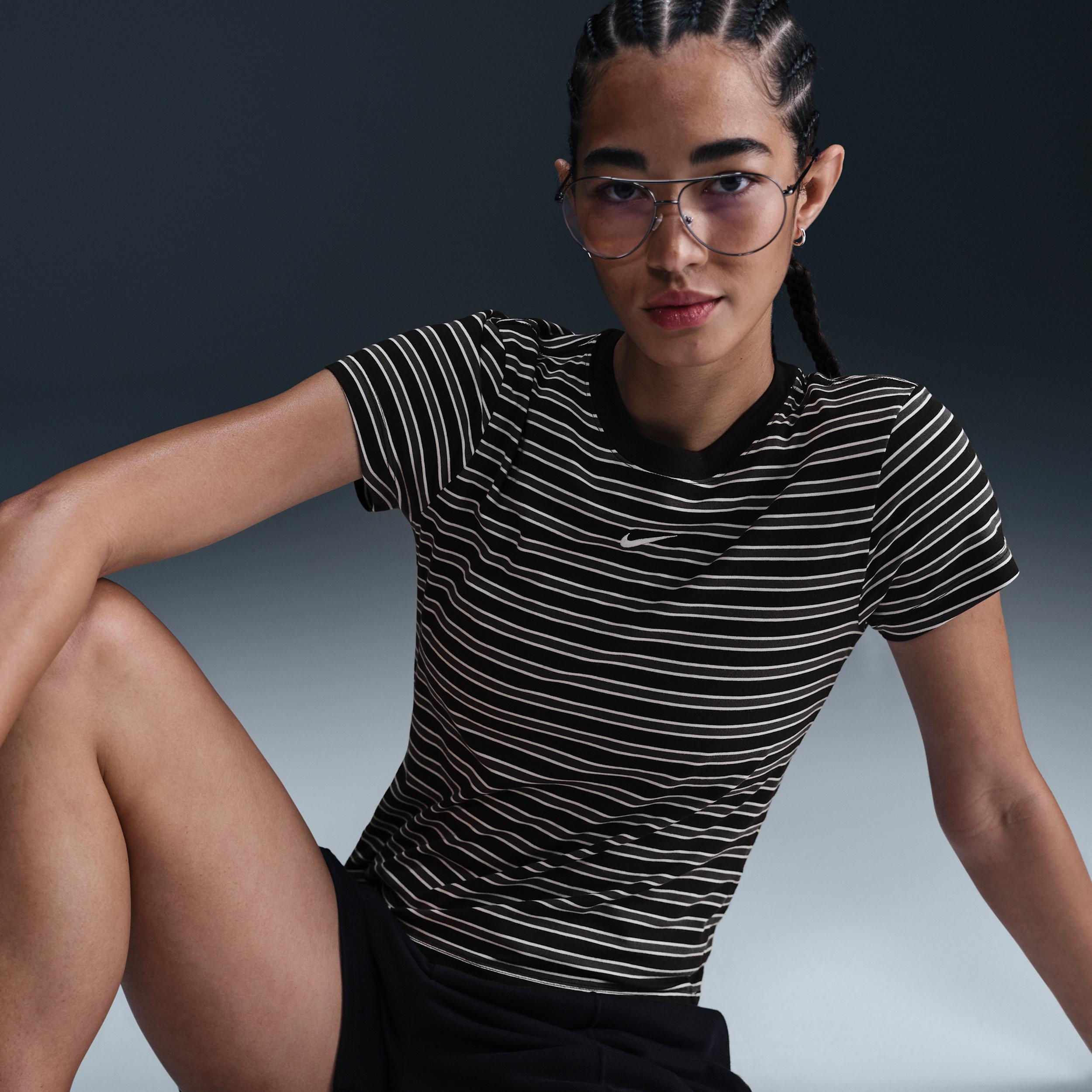 Nike Sportswear Chill Knit Women's Slim Striped T-Shirt Product Image