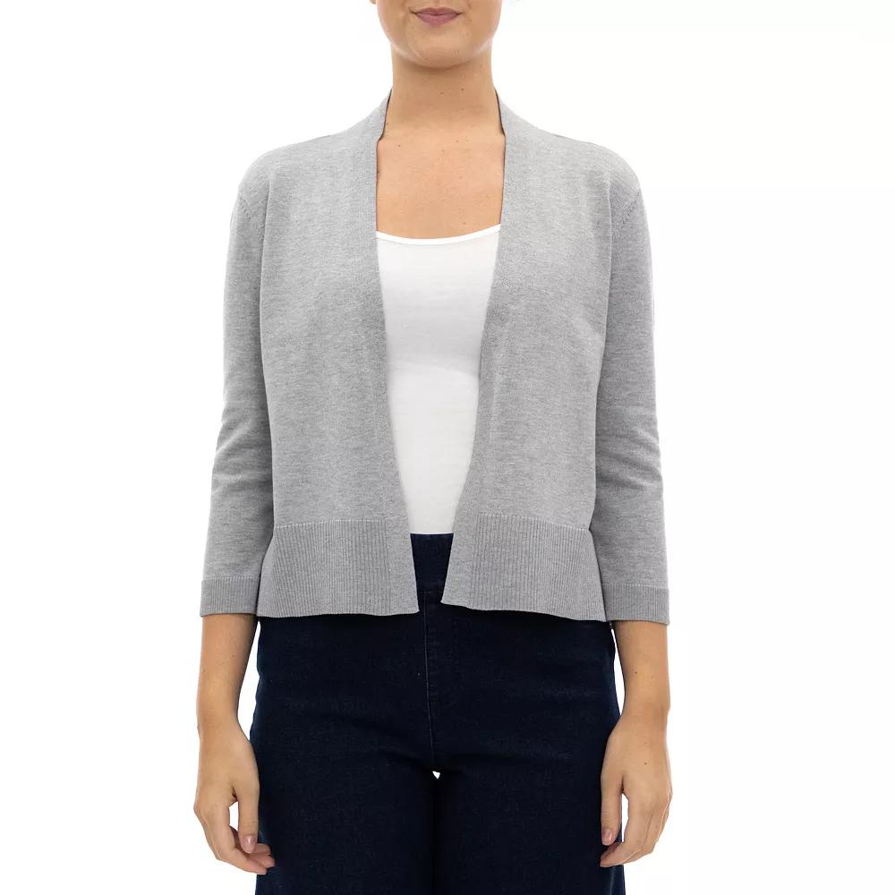 Women's Nina Leonard Classic Open-Front Bolero Cardigan,  Product Image