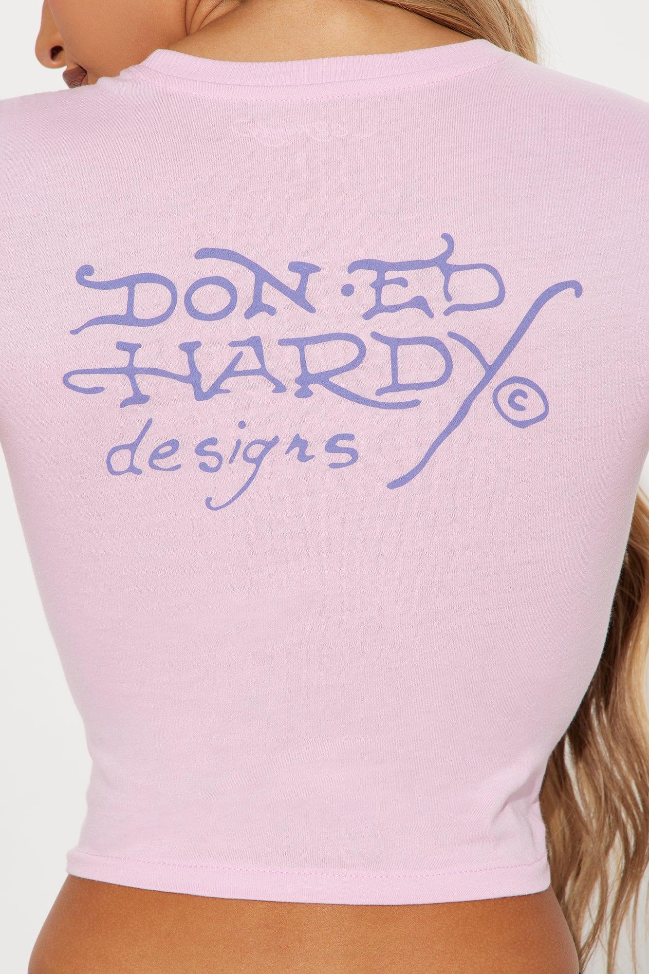 Dragon Flame Ed Hardy Tee - Pink Product Image