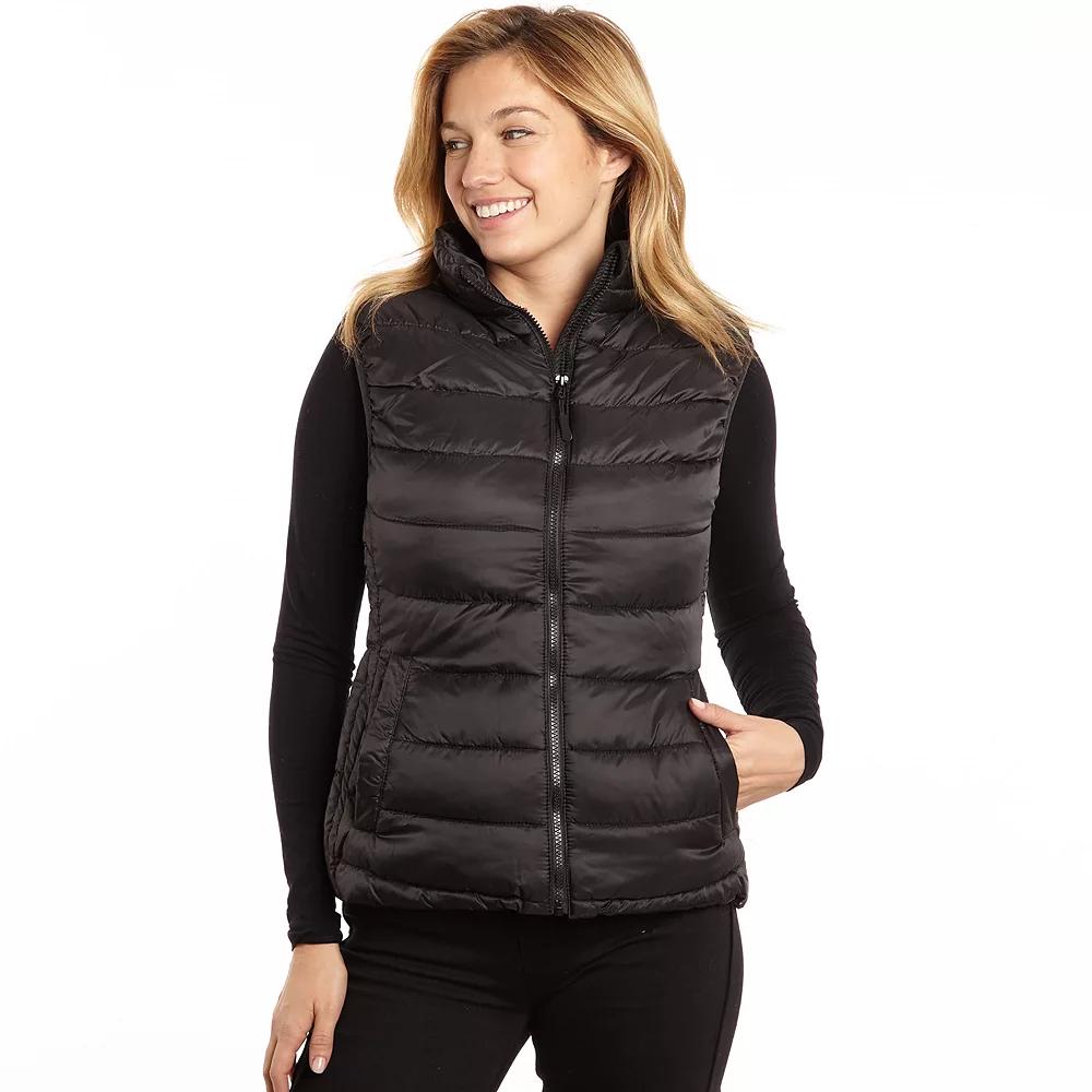 Womens Excelled Excelled Women's Plus Polyester Puffer Vest,  Product Image