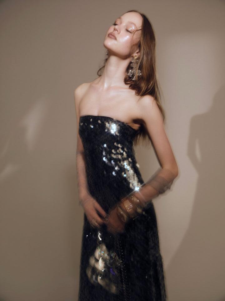 Christelle Maxi Dress — Silver Product Image