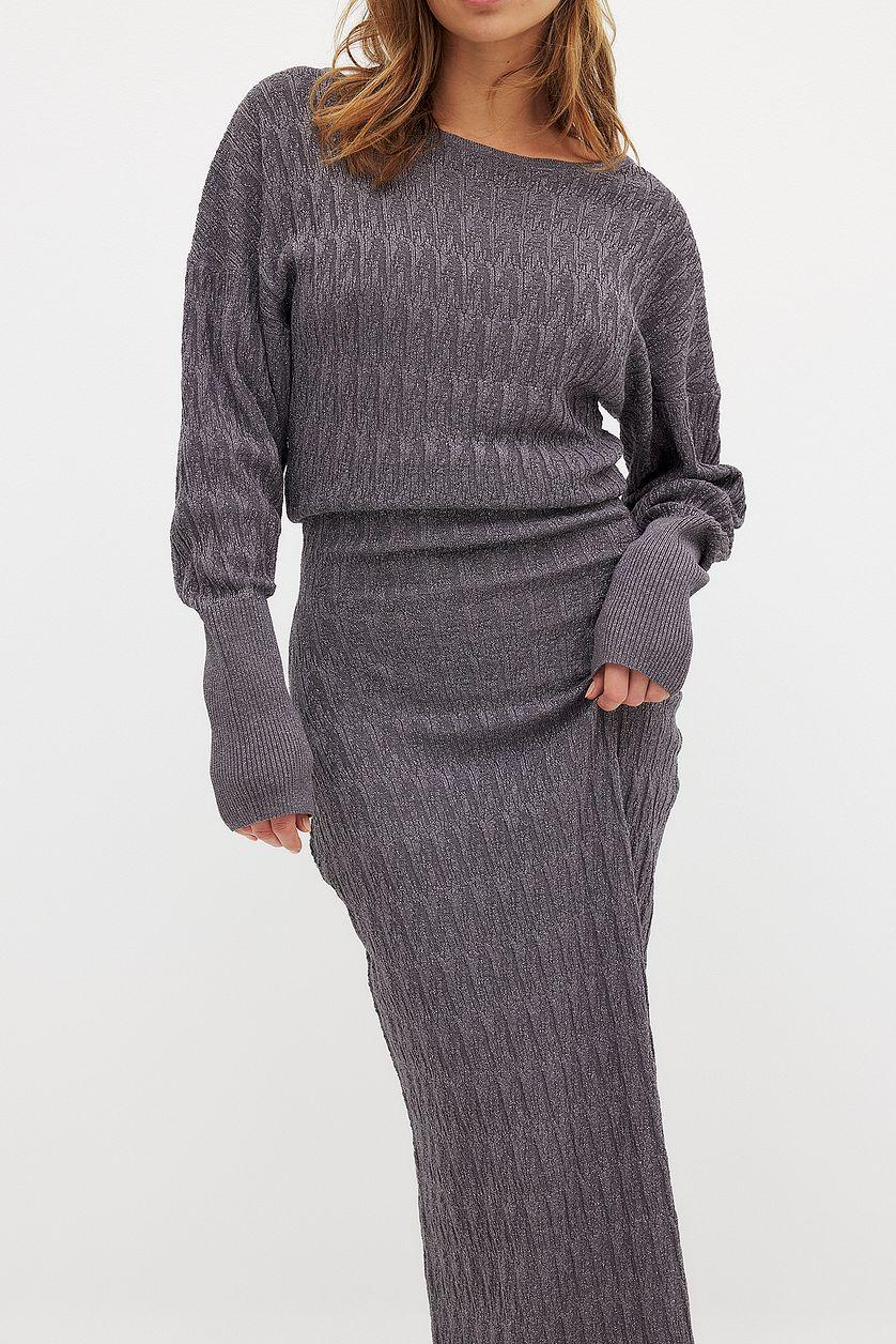 Glitter Knitted Maxi Dress Product Image