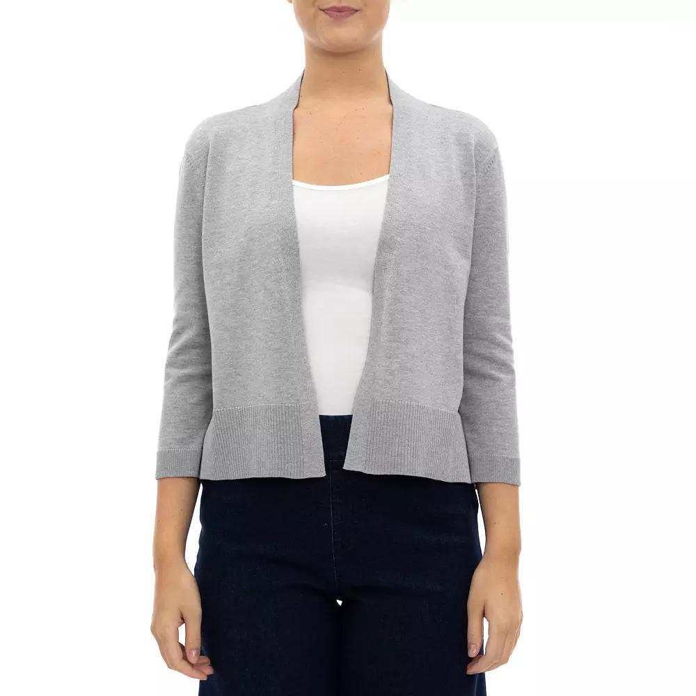 Women's Nina Leonard Classic Open-Front Bolero Cardigan,  Product Image