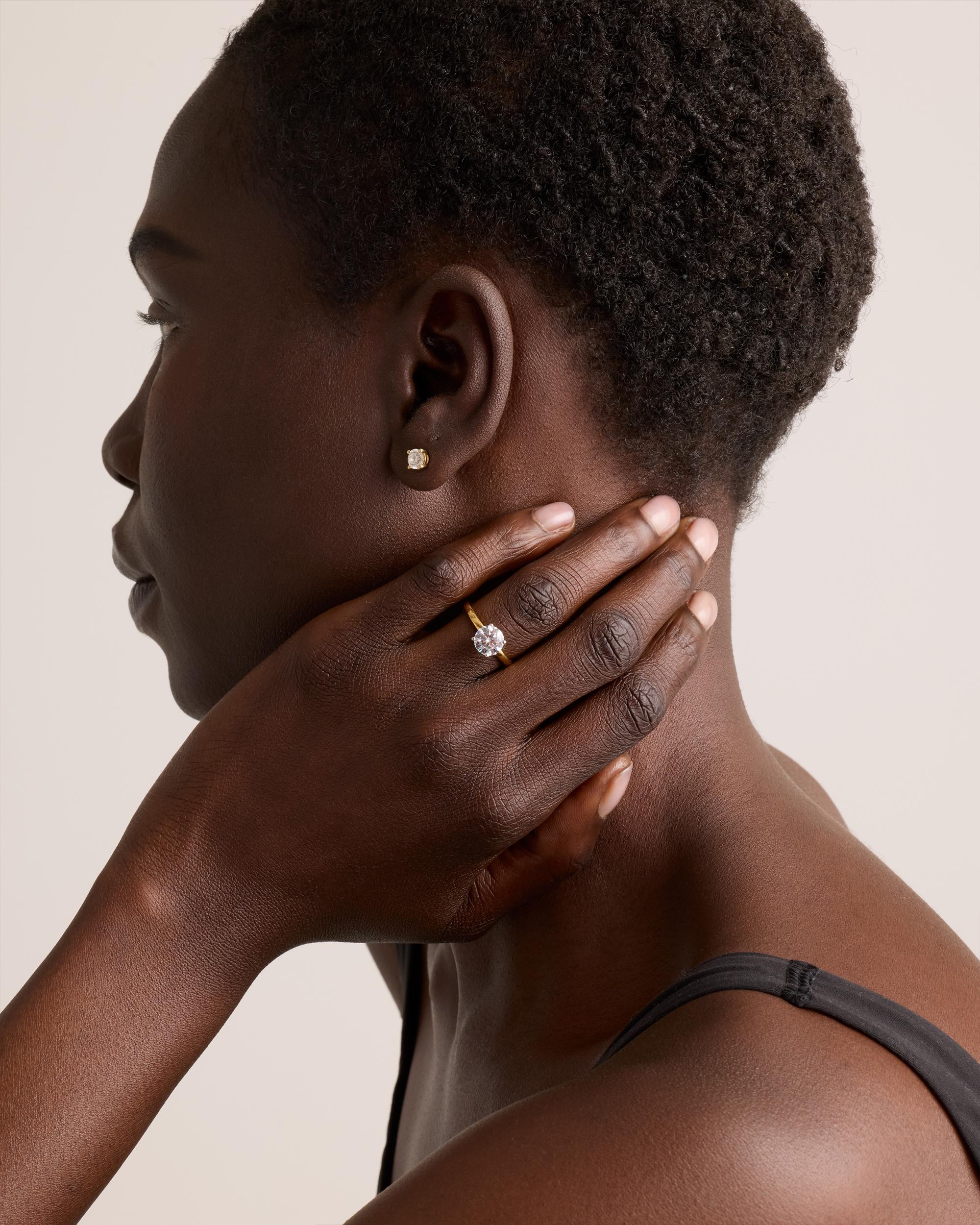 Quince | Women's Lab Grown Diamond Round Comfort Fit Engagement Ring Product Image