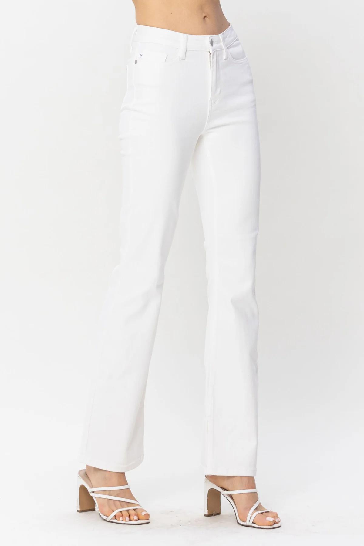 Judy Blue High Waist Side Slit Slim Boot Cut Jeans Product Image