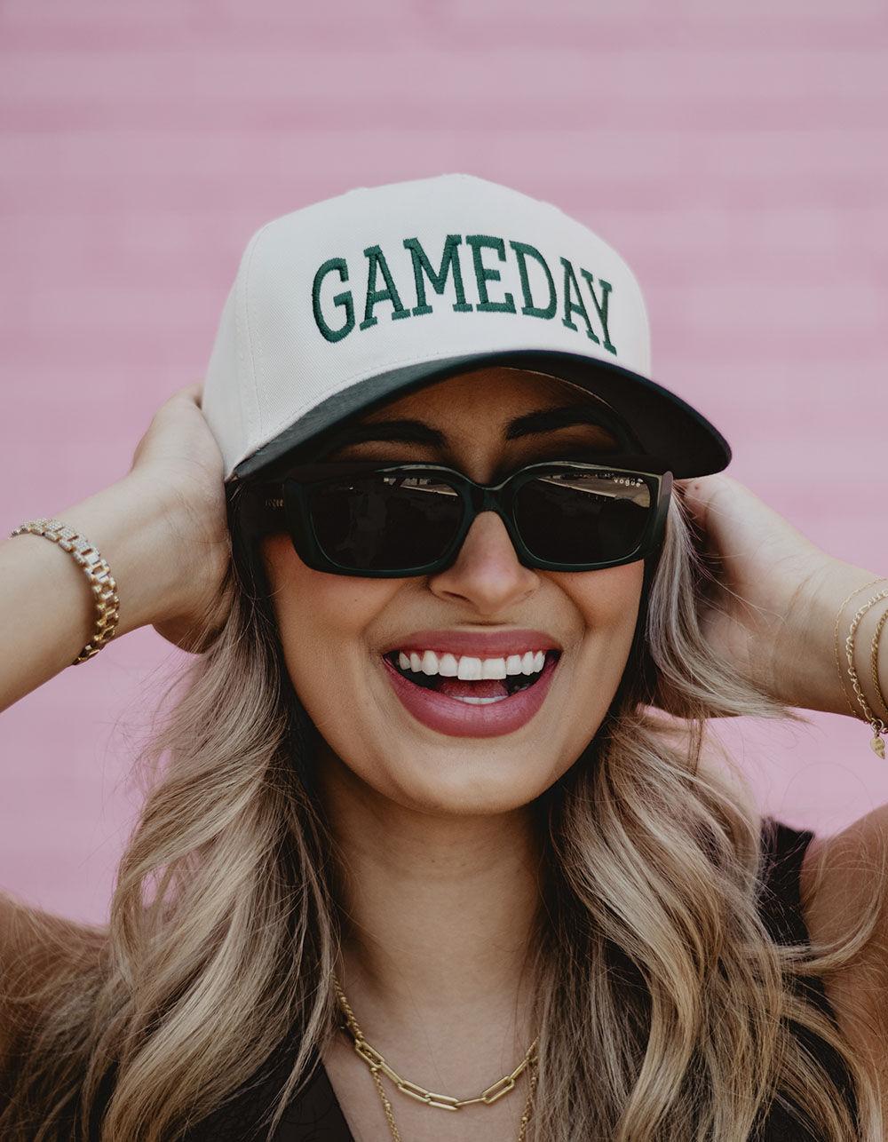 KATYDID Gameday Two-Toned Vintage Hat - DK GREEN Product Image