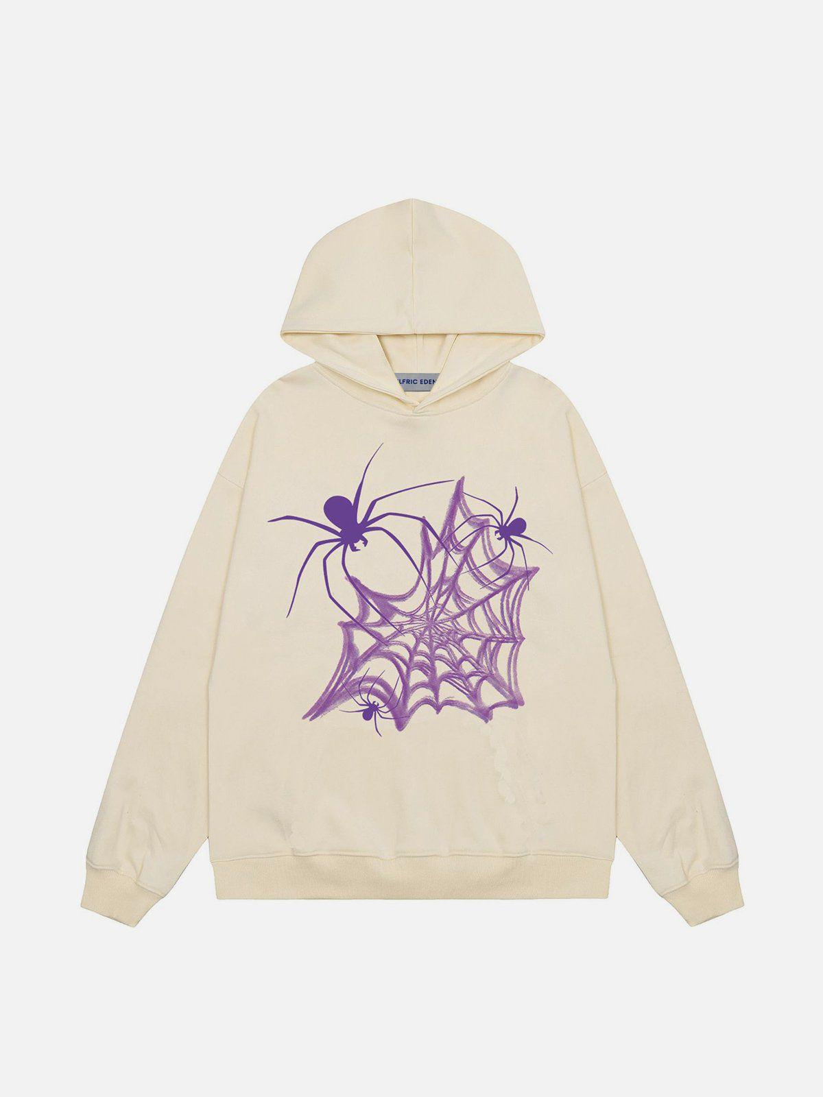 Aelfric Eden Heart Spider Web Print Hoodie Product Image