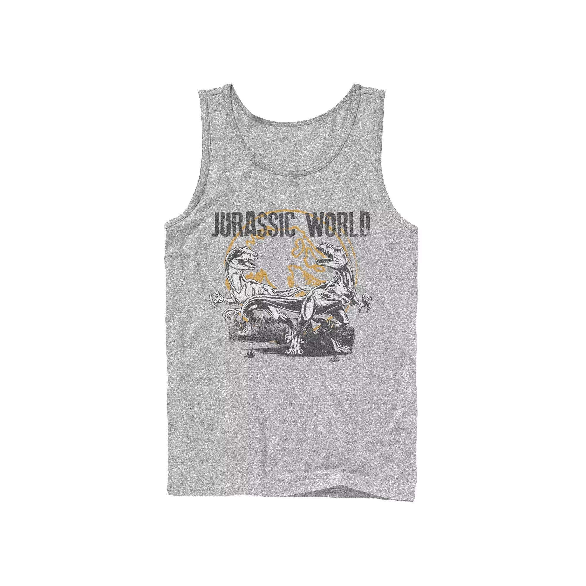 Men's Jurassic World Distressed Raptor Battle Tank Top,  Product Image