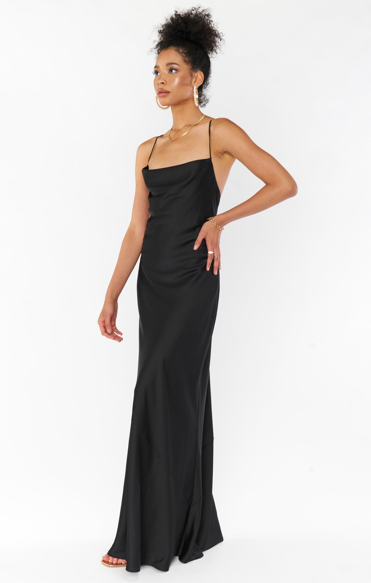 Tuscany Maxi Slip Dress ~ Champagne Luxe Satin Product Image