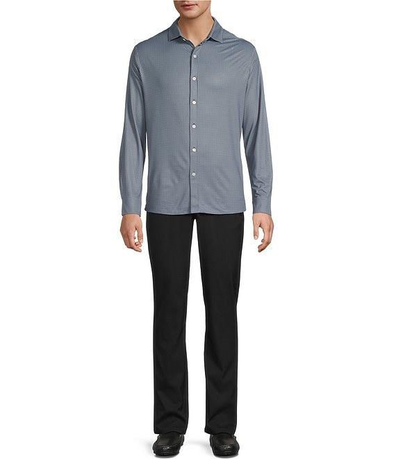 Hart Schaffner Marx Luxury Performance Long Sleeve Diamond Geo Coat Front Sport Shirt Product Image