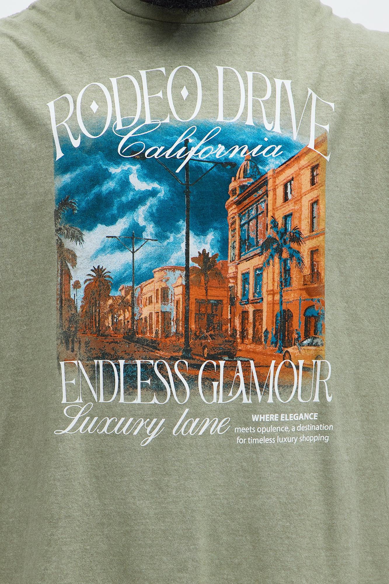 Endless Glamour Oversized Short Sleeve Tee - Olive Male Product Image