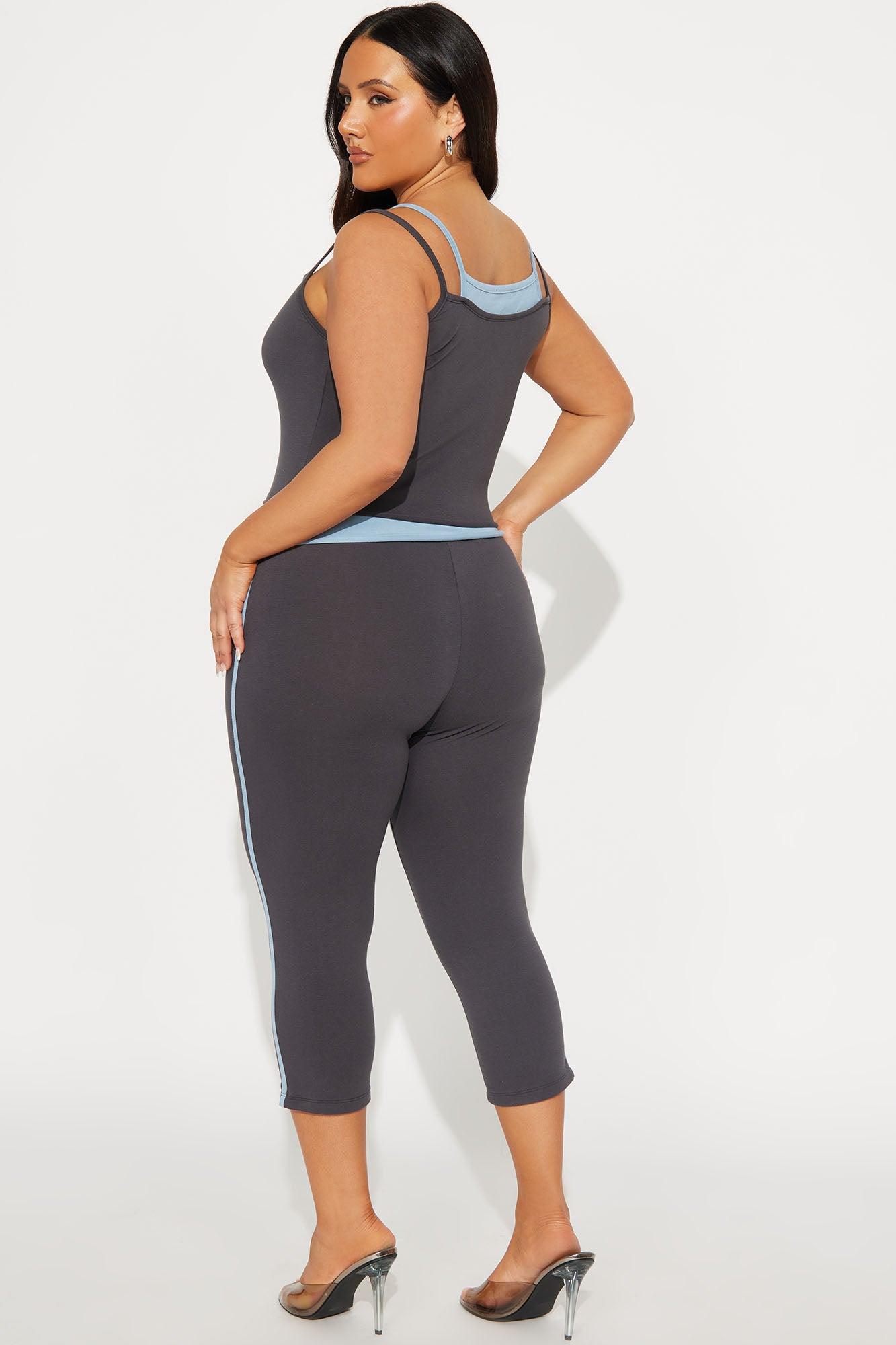 Double Up Capri Set - Charcoal Female Product Image