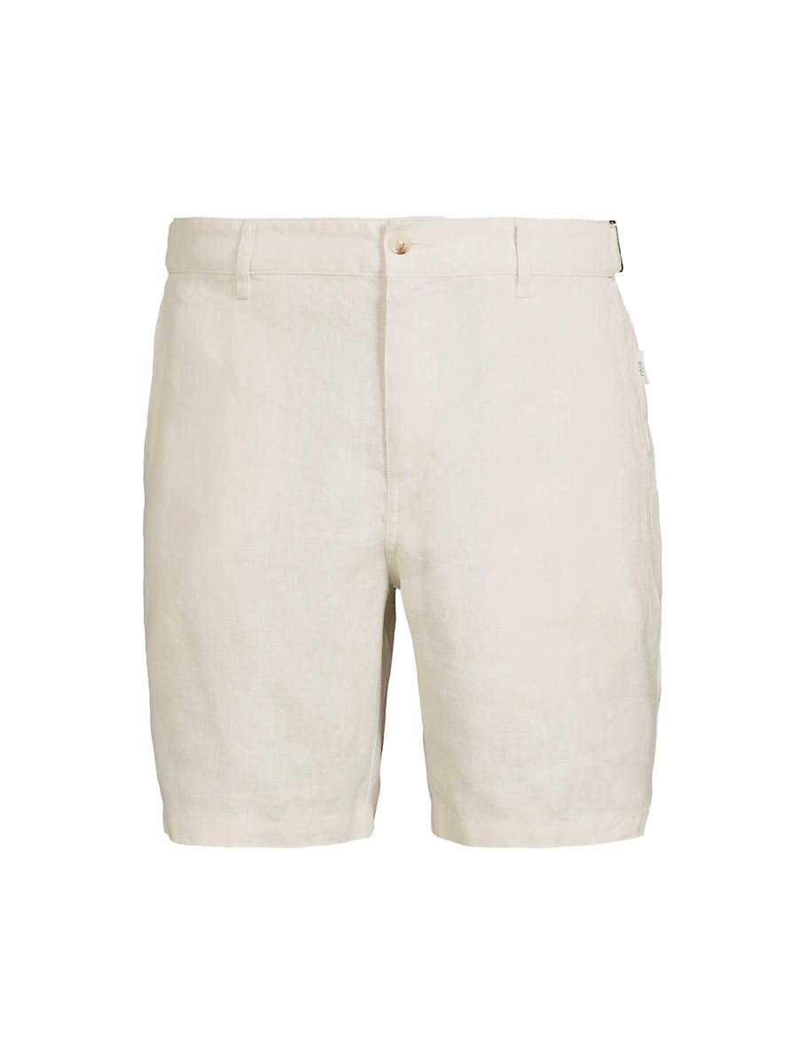 Mens Linen Fixed-Waist Shorts Product Image