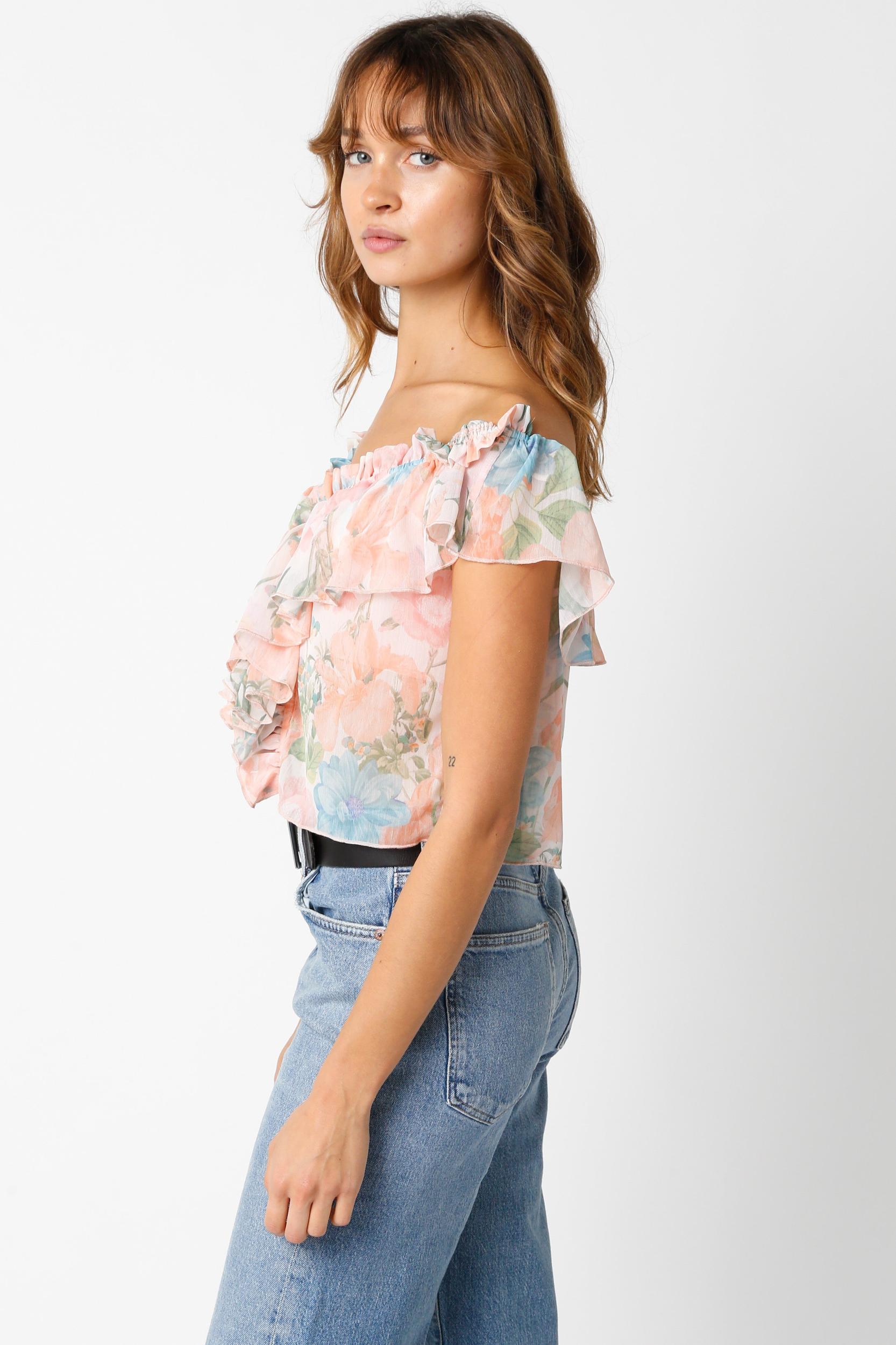 FINAL SALE Kiera Floral Off the Shoulder Top Product Image