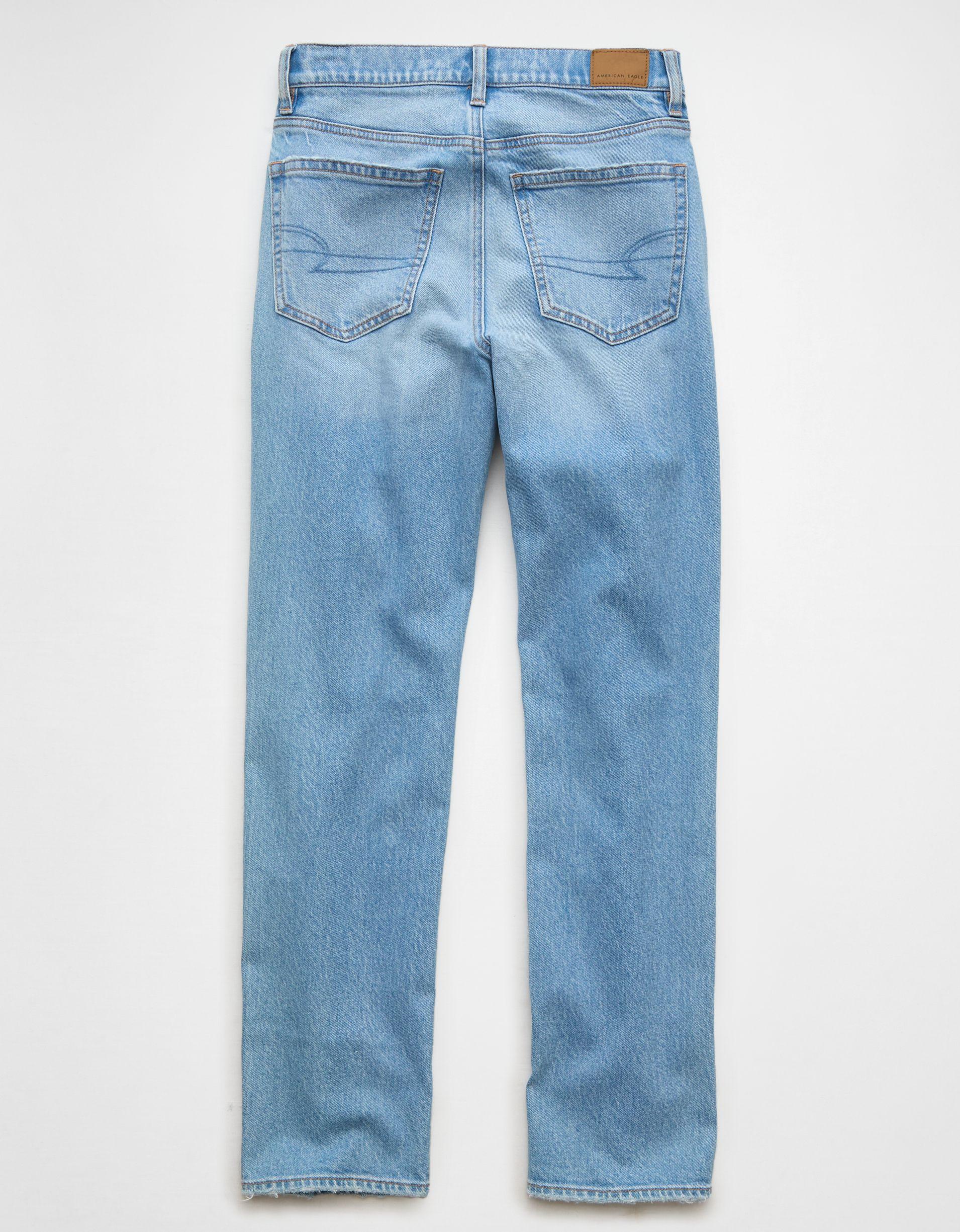 AE Stretch Super High-Waisted Straight Jean Product Image