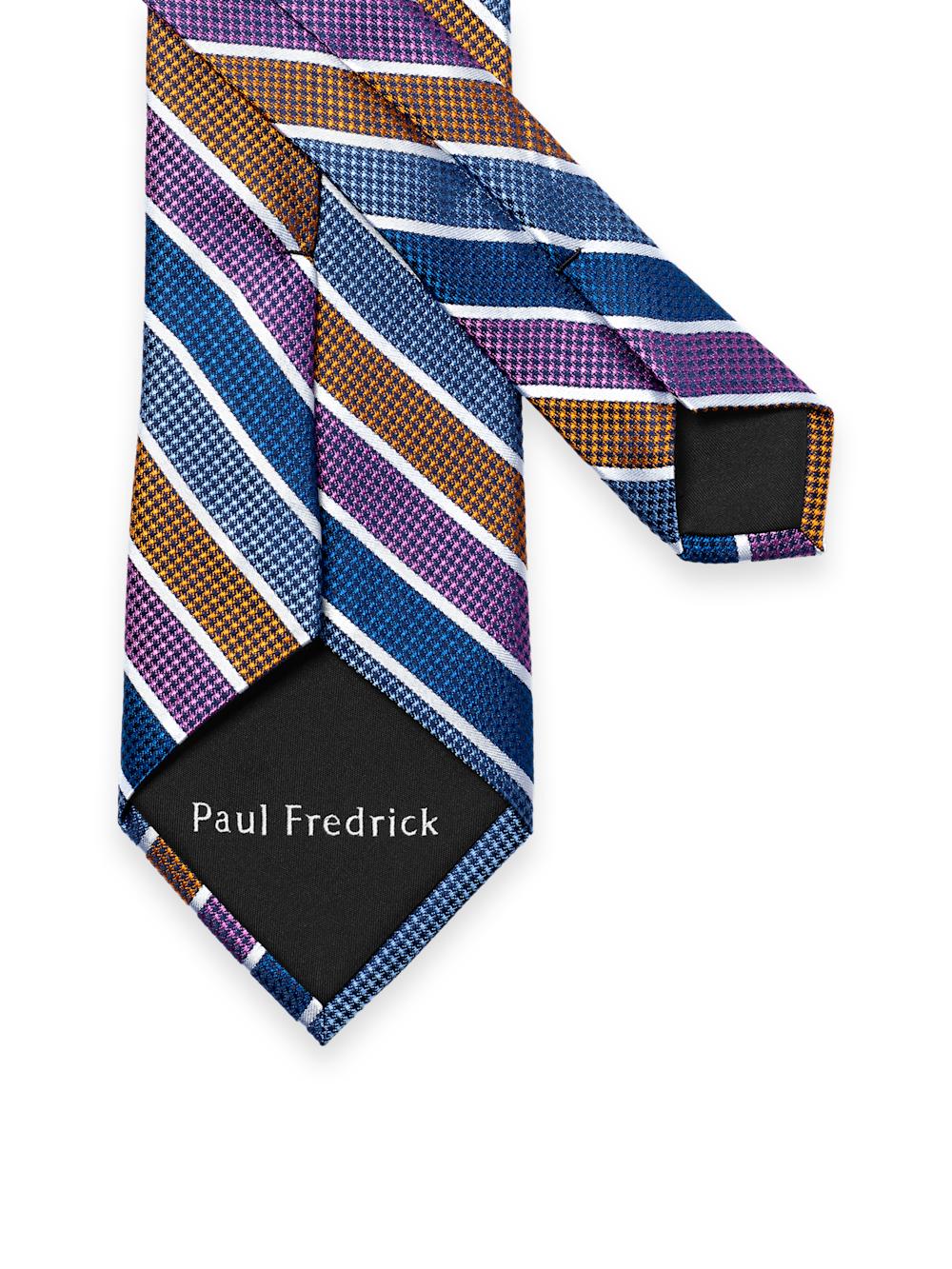 Stripe Woven Silk Tie - Multi Product Image