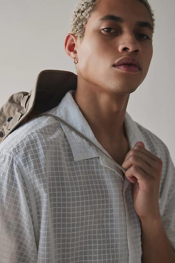 Standard Cloth Liam Textured Grid Shirt Top Mens at Urban Outfitters Product Image